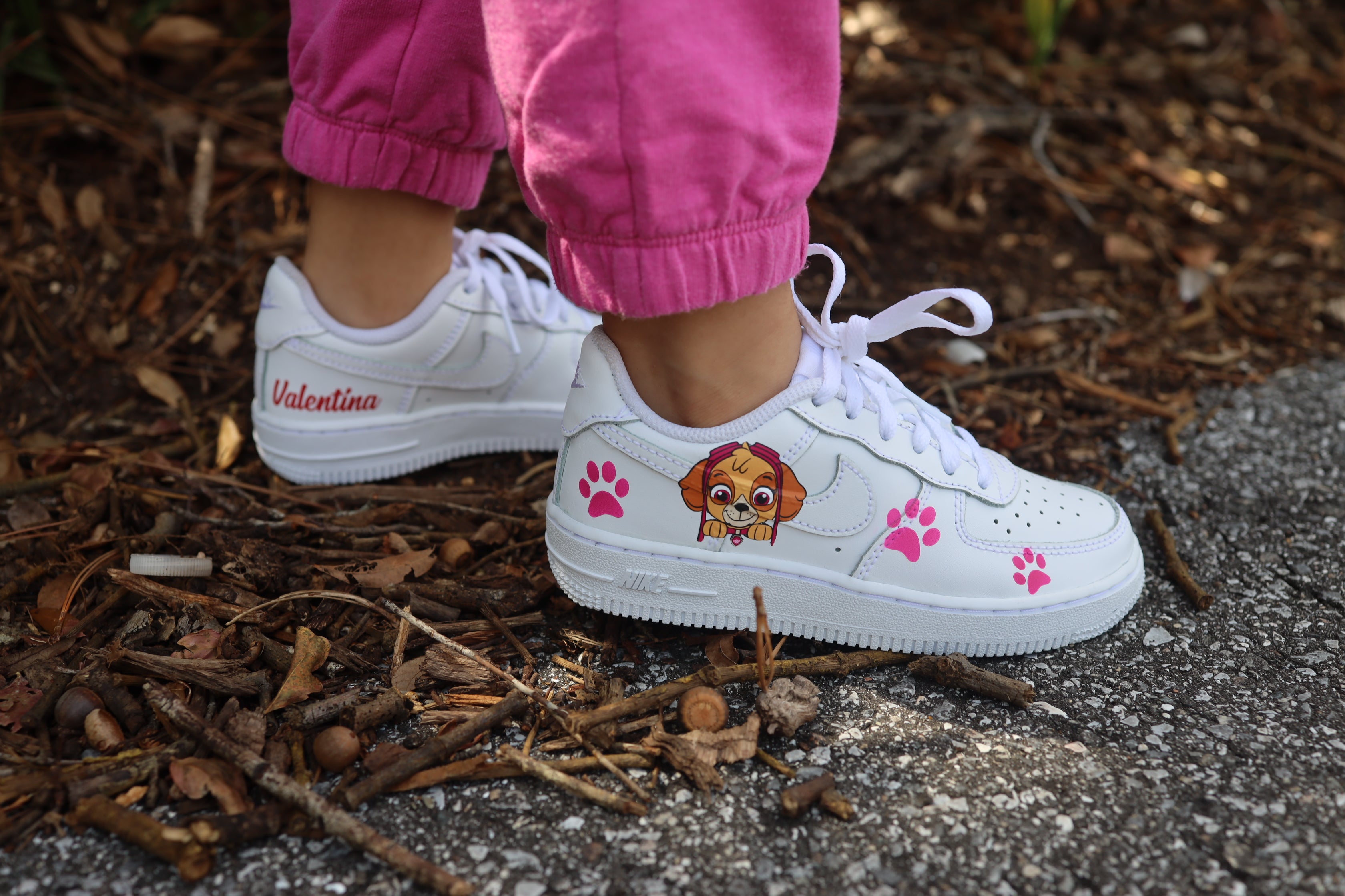 Paw Patrol Toddler Girl Air Force 1 Low Custom Kids Shoes Hand Painted solecraftstudio