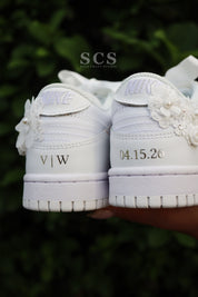 Custom Wedding Shoes | Dunk Low Sneakers | solecraftstudio