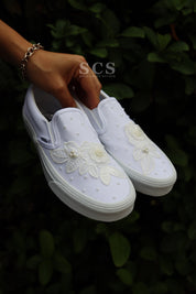 Vans Bridal Shoes | Wedding Slip On Shoes | solecraftstudio