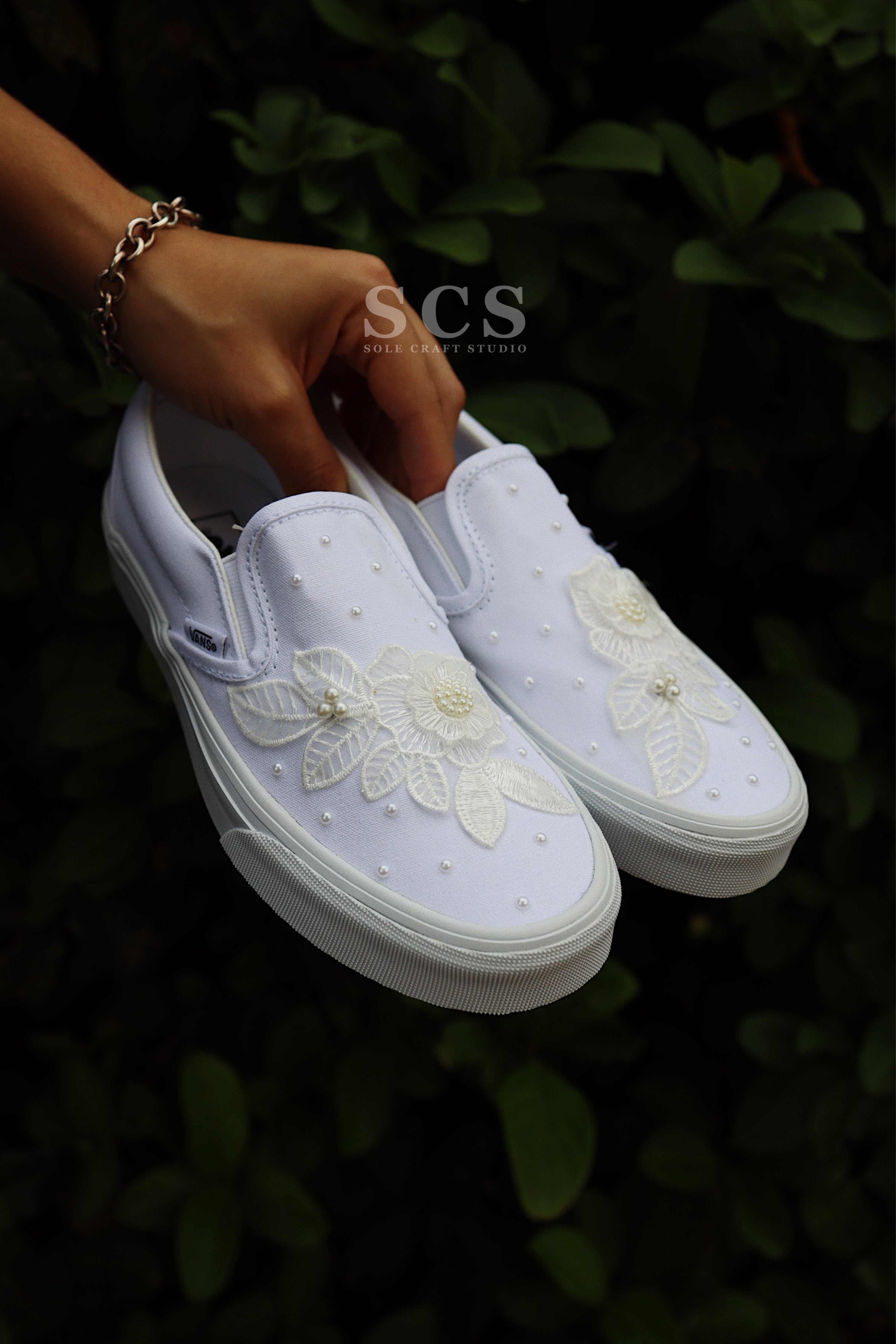 Vans Bridal Shoes | Wedding Slip On Shoes | solecraftstudio