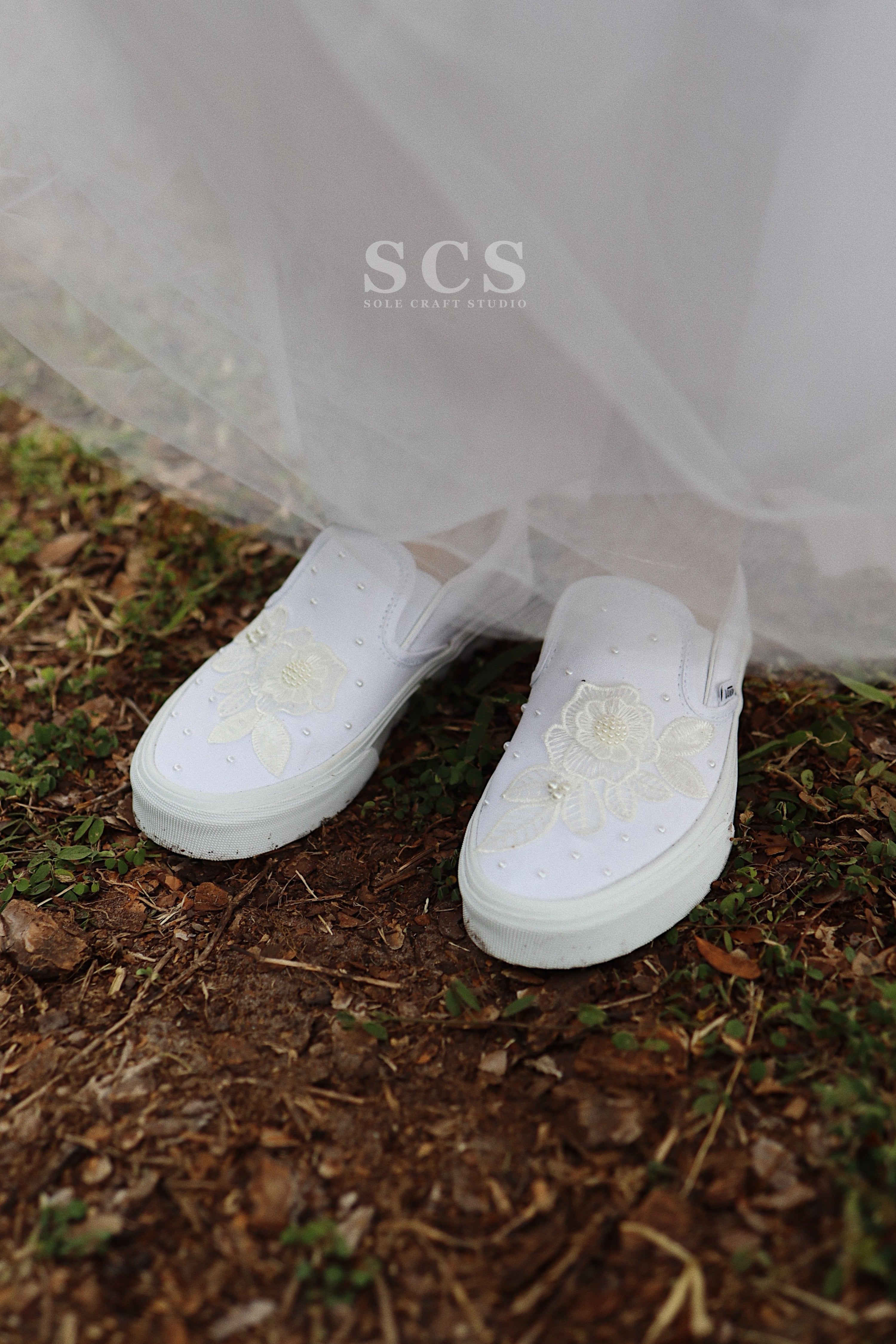 Vans Bridal Shoes | Wedding Slip On Shoes | solecraftstudio