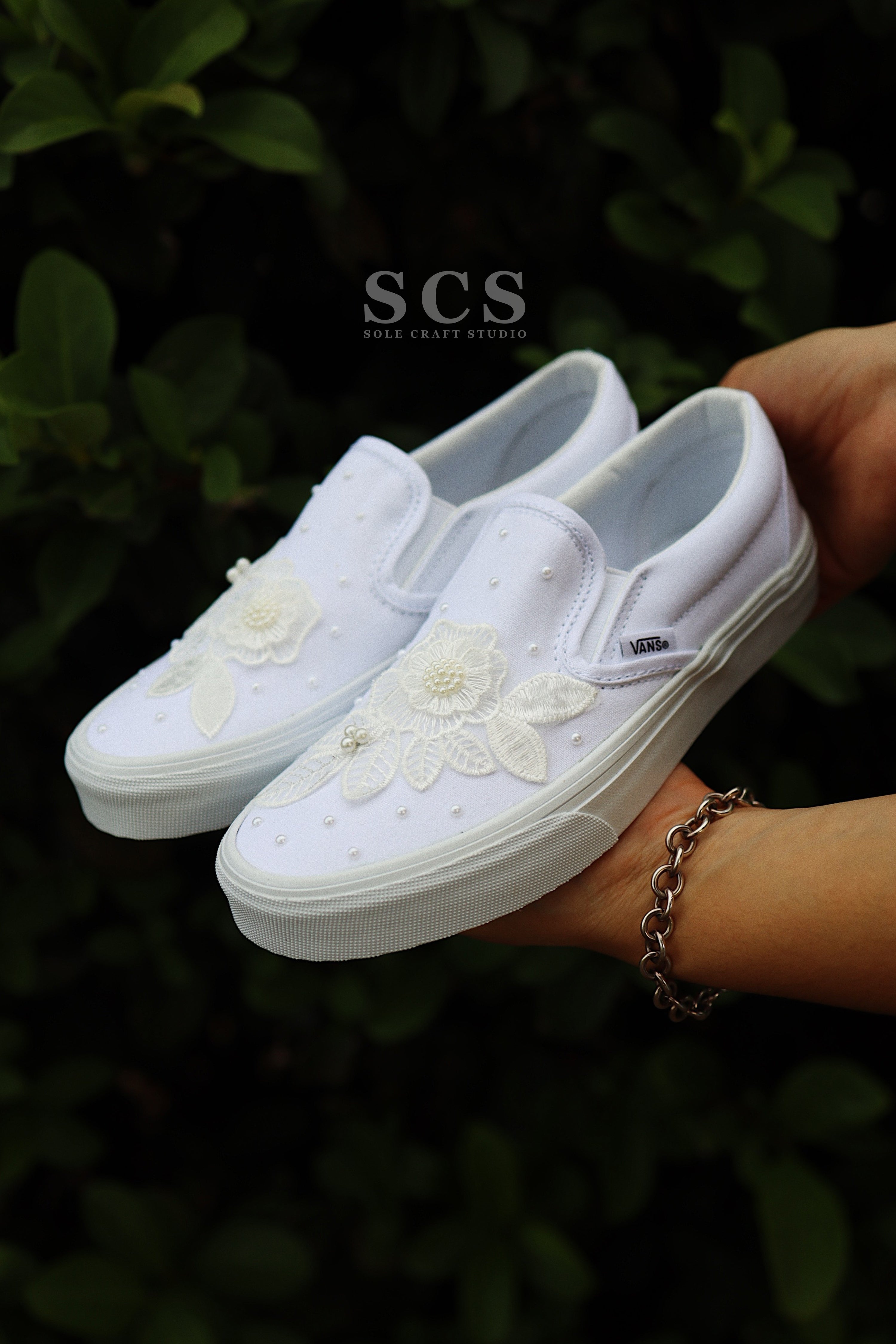 Vans Bridal Shoes | Wedding Slip On Shoes | solecraftstudio
