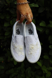 Vans Bridal Shoes | Wedding Slip On Shoes | solecraftstudio