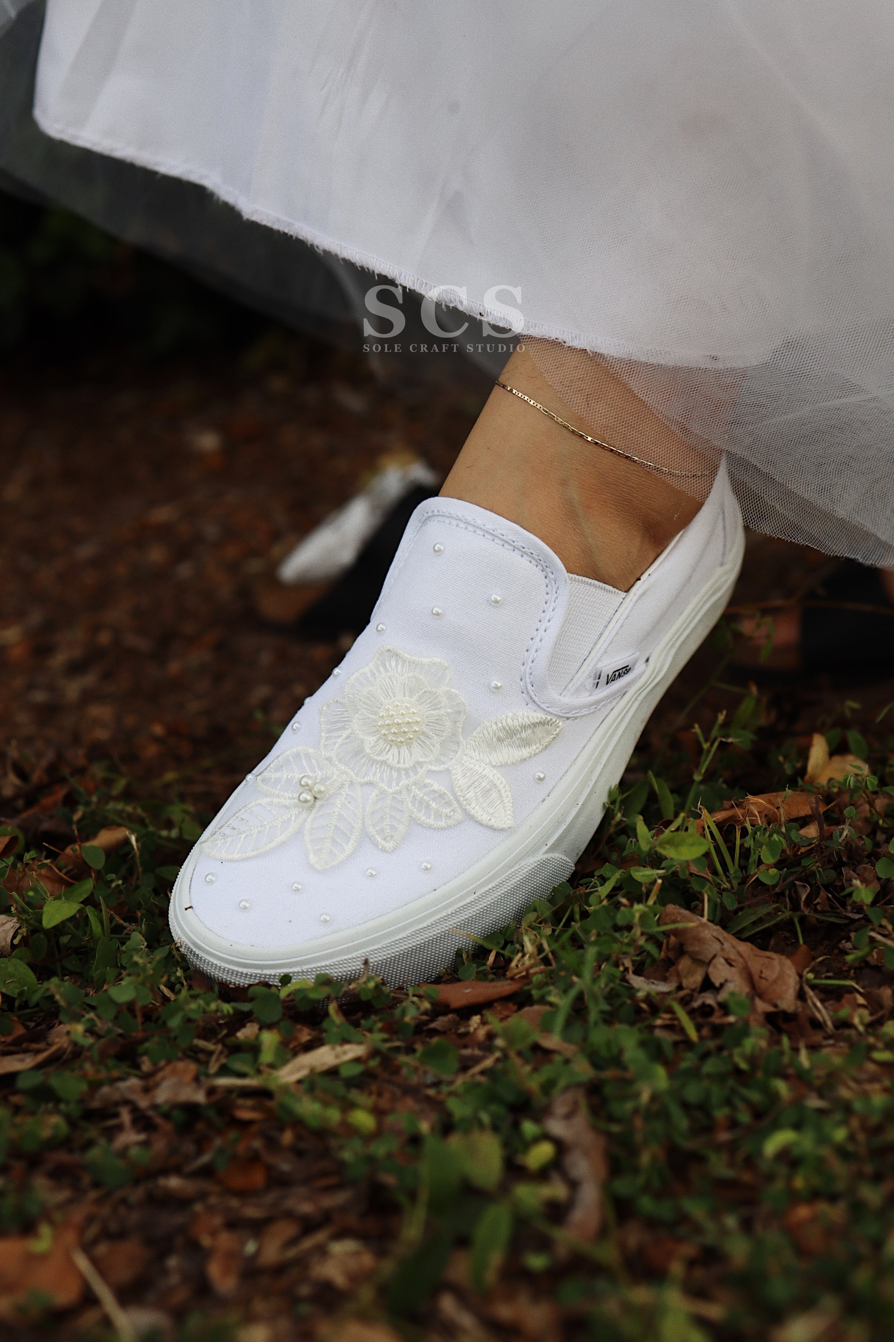 Vans Bridal Shoes | Wedding Slip On Shoes | solecraftstudio