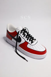 Chicago Air Force 1 Sneakers | AF1 Red and Black | solecraftstudio