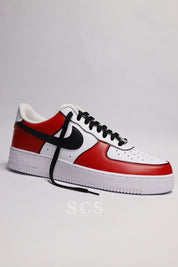 Chicago Air Force 1 Sneakers | AF1 Red and Black | solecraftstudio