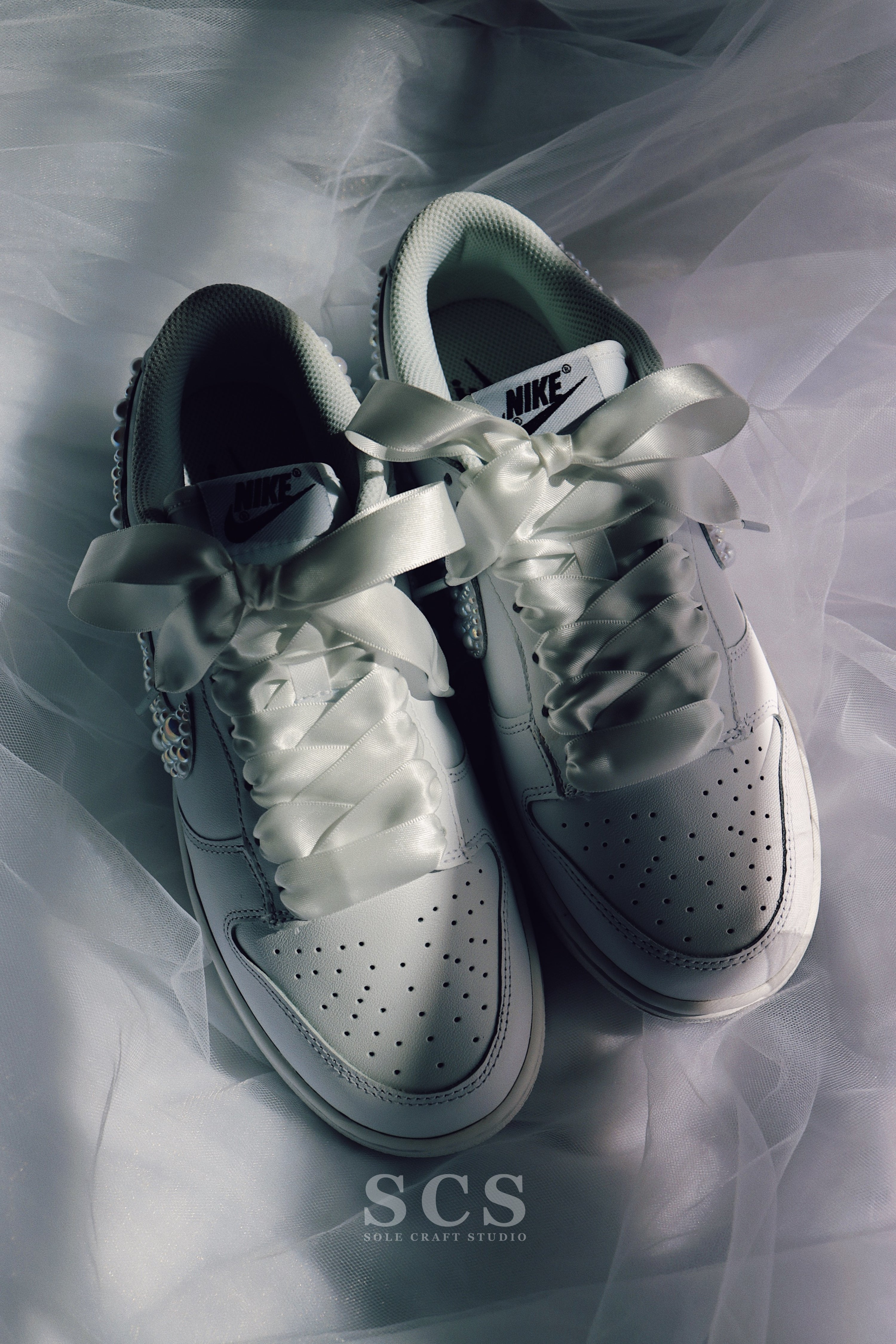 Wedding Dunk Shoes | Bridal Sneakers | solecraftstudio