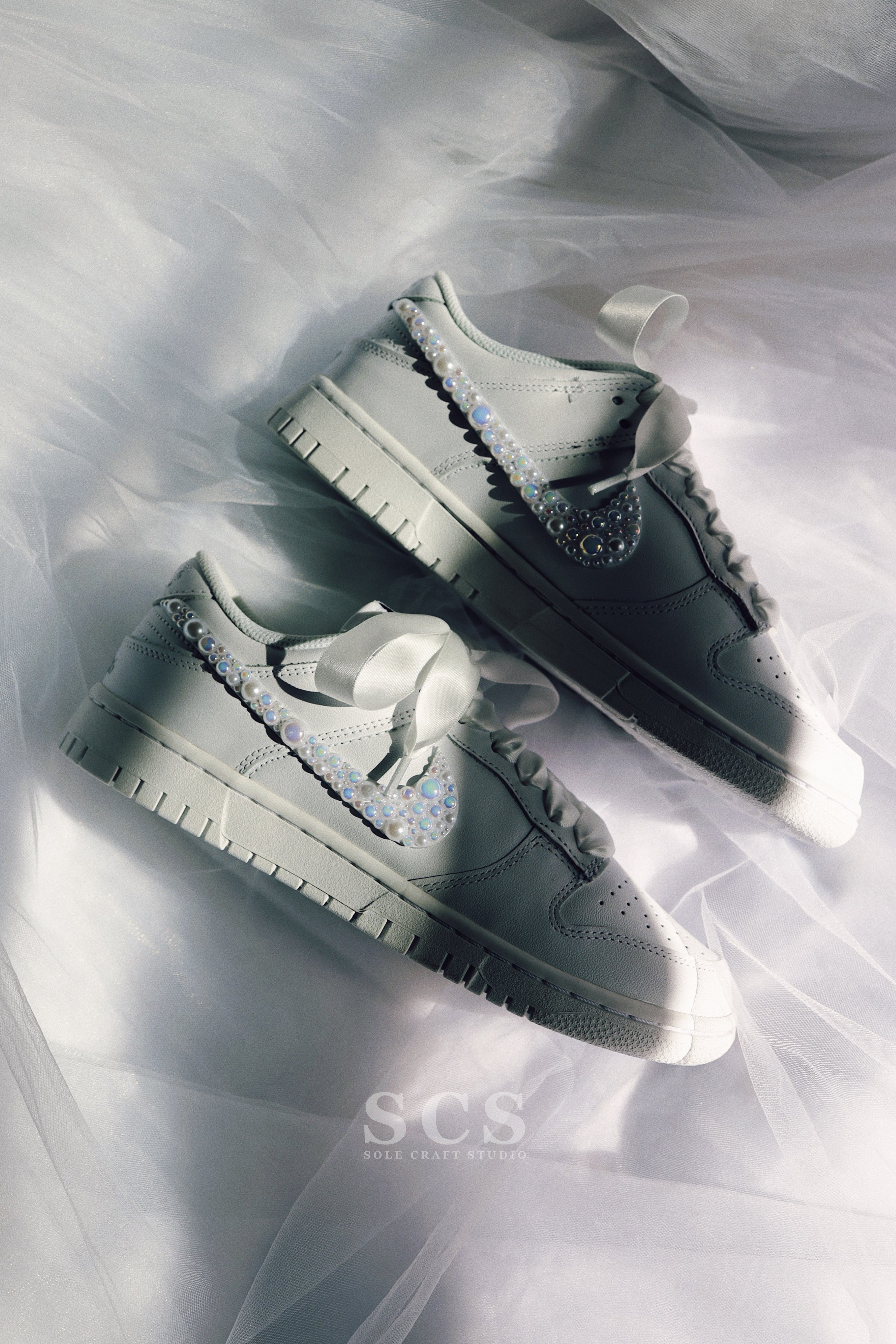 Wedding Dunk Shoes | Bridal Sneakers | solecraftstudio