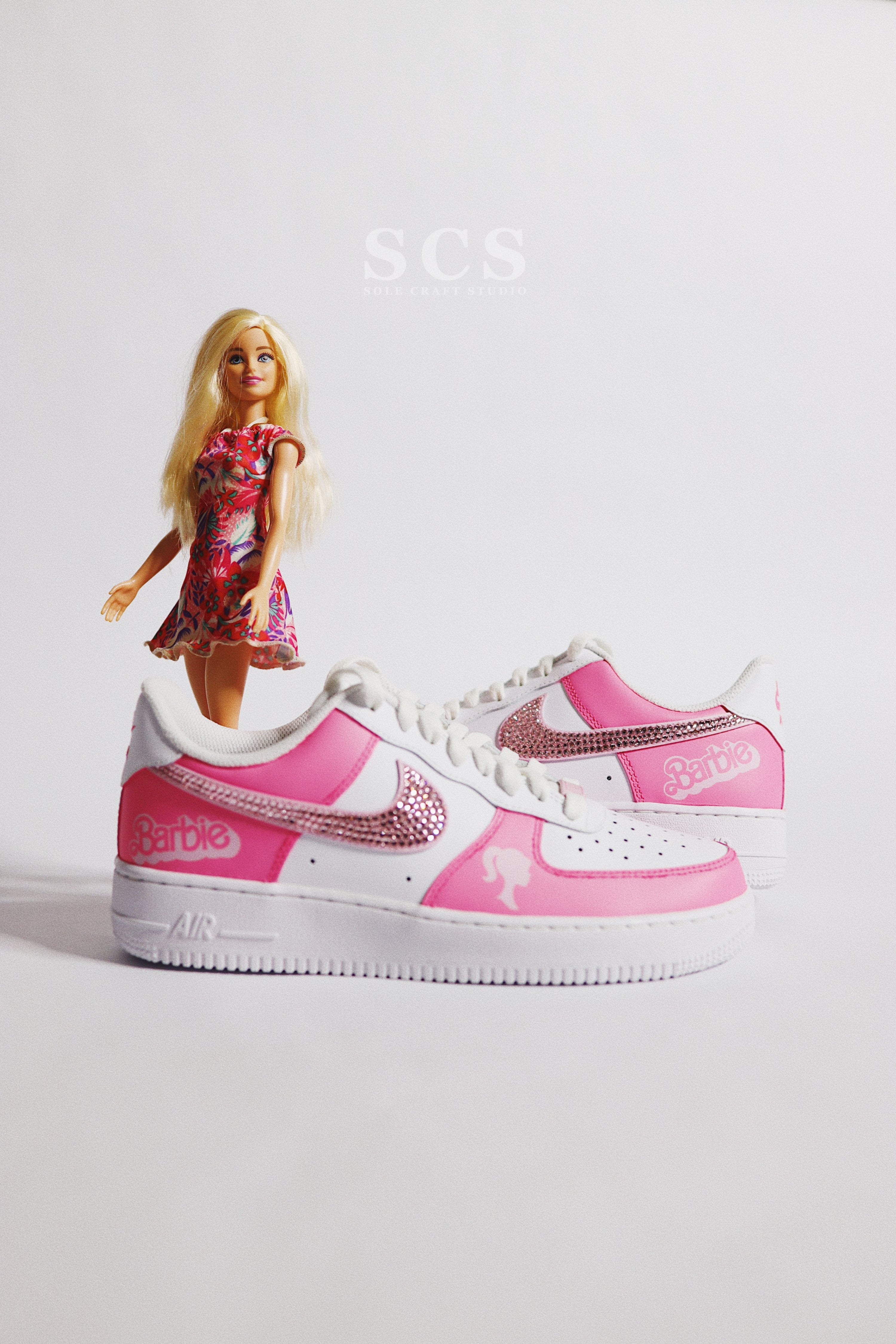 Custom Pink Air Force 1 | Barbie Air Force 1 | solecraftstudio