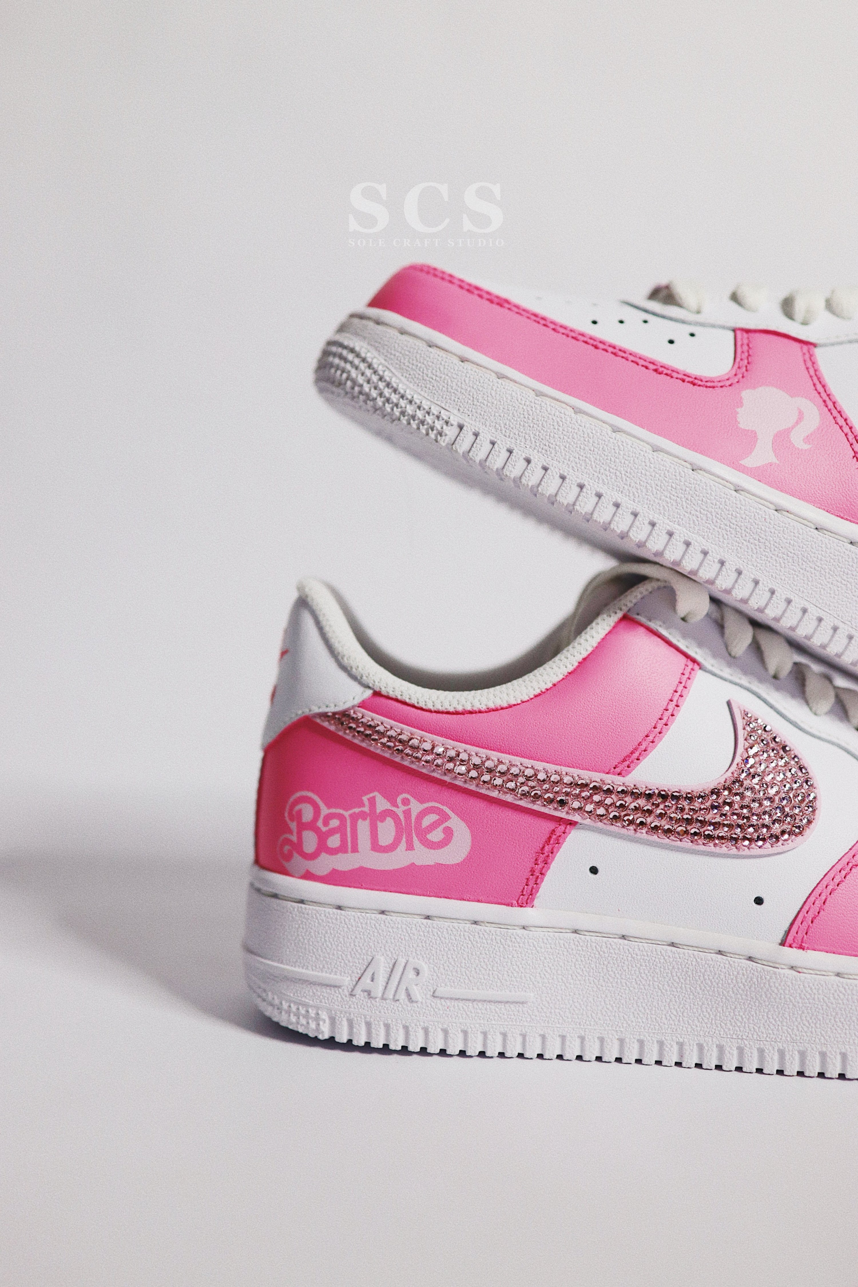 Custom Pink Air Force 1 | Barbie Air Force 1 | solecraftstudio