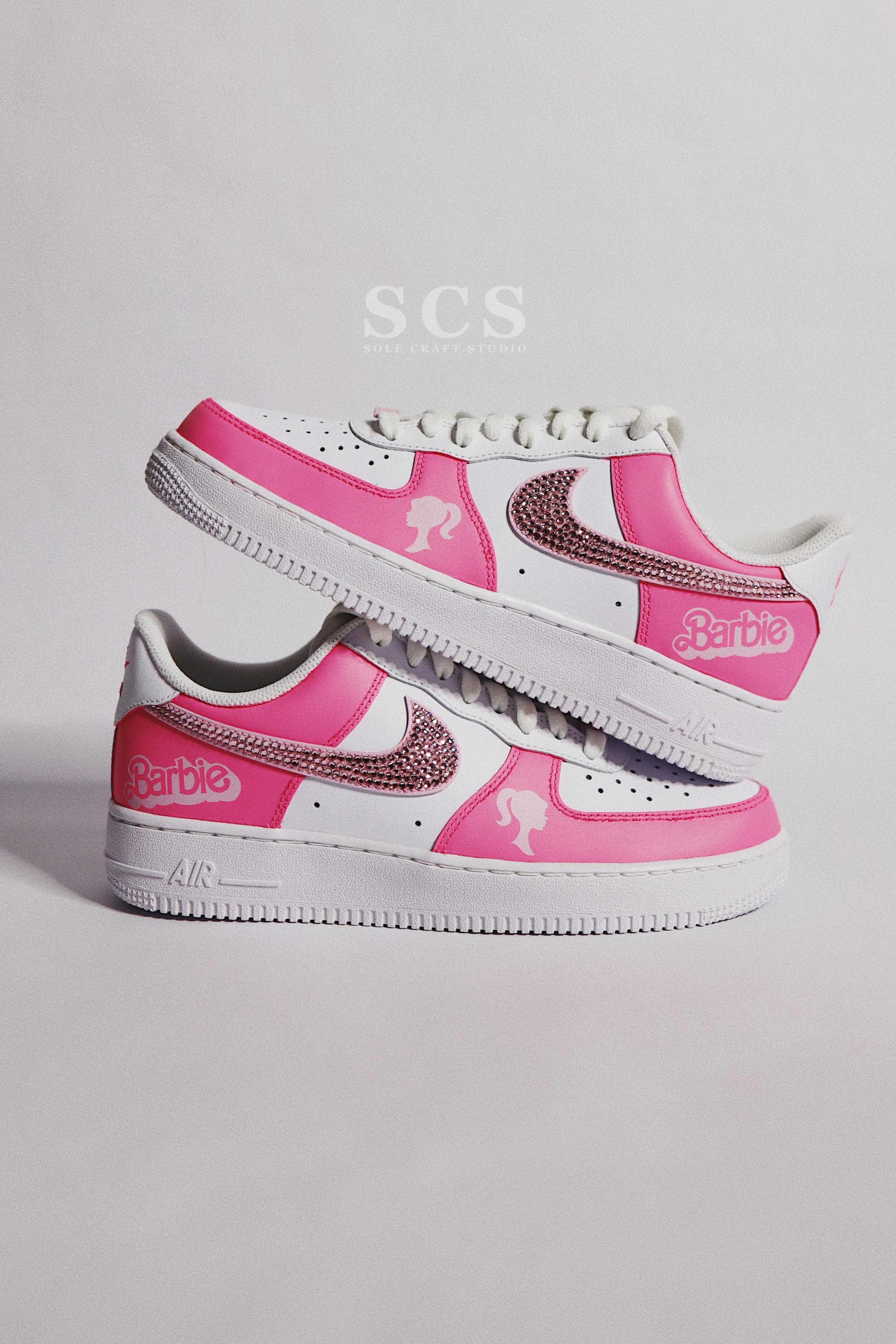 Custom Pink Air Force 1 | Barbie Air Force 1 | solecraftstudio