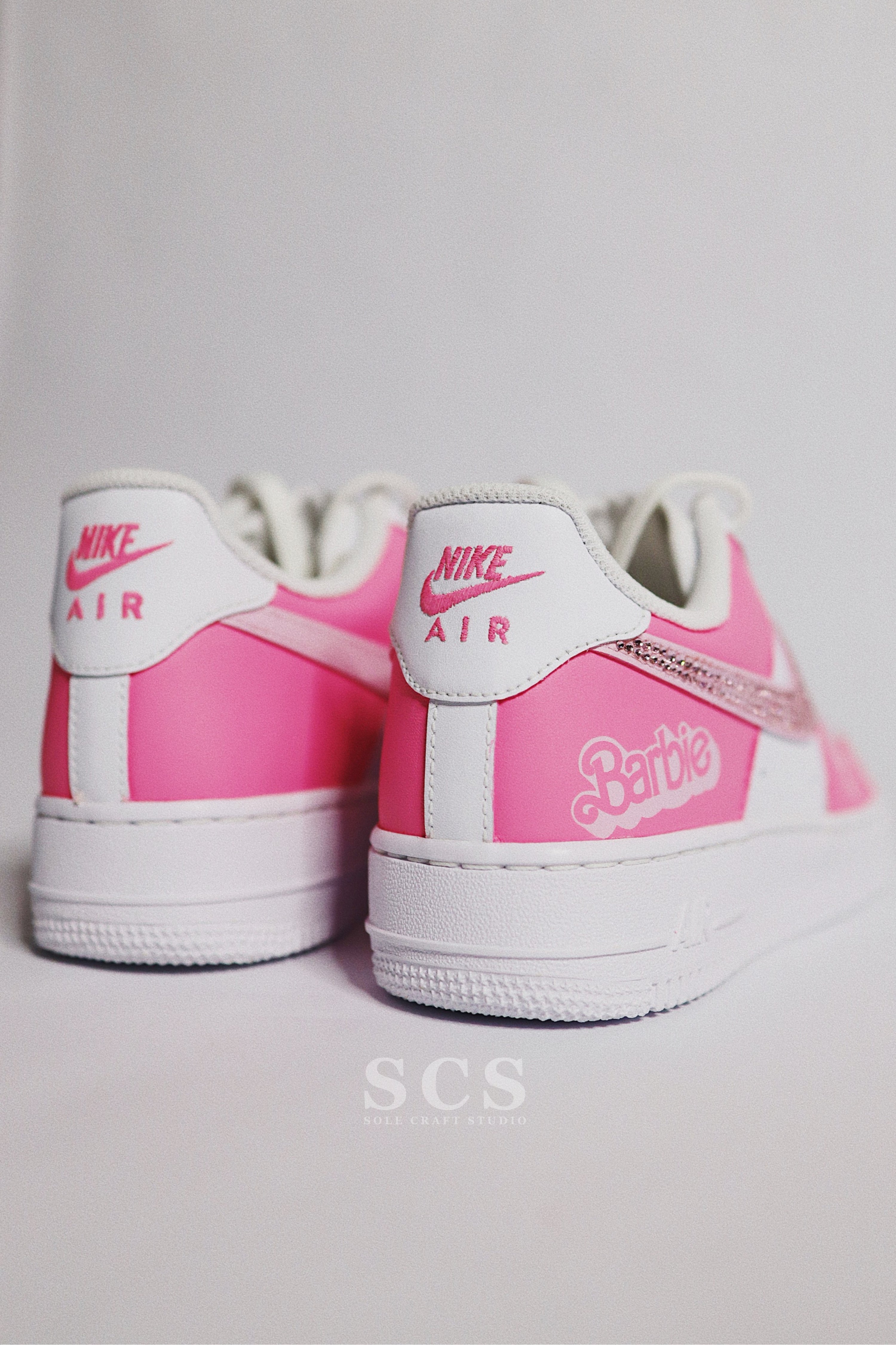 Custom Pink Air Force 1 | Barbie Air Force 1 | solecraftstudio