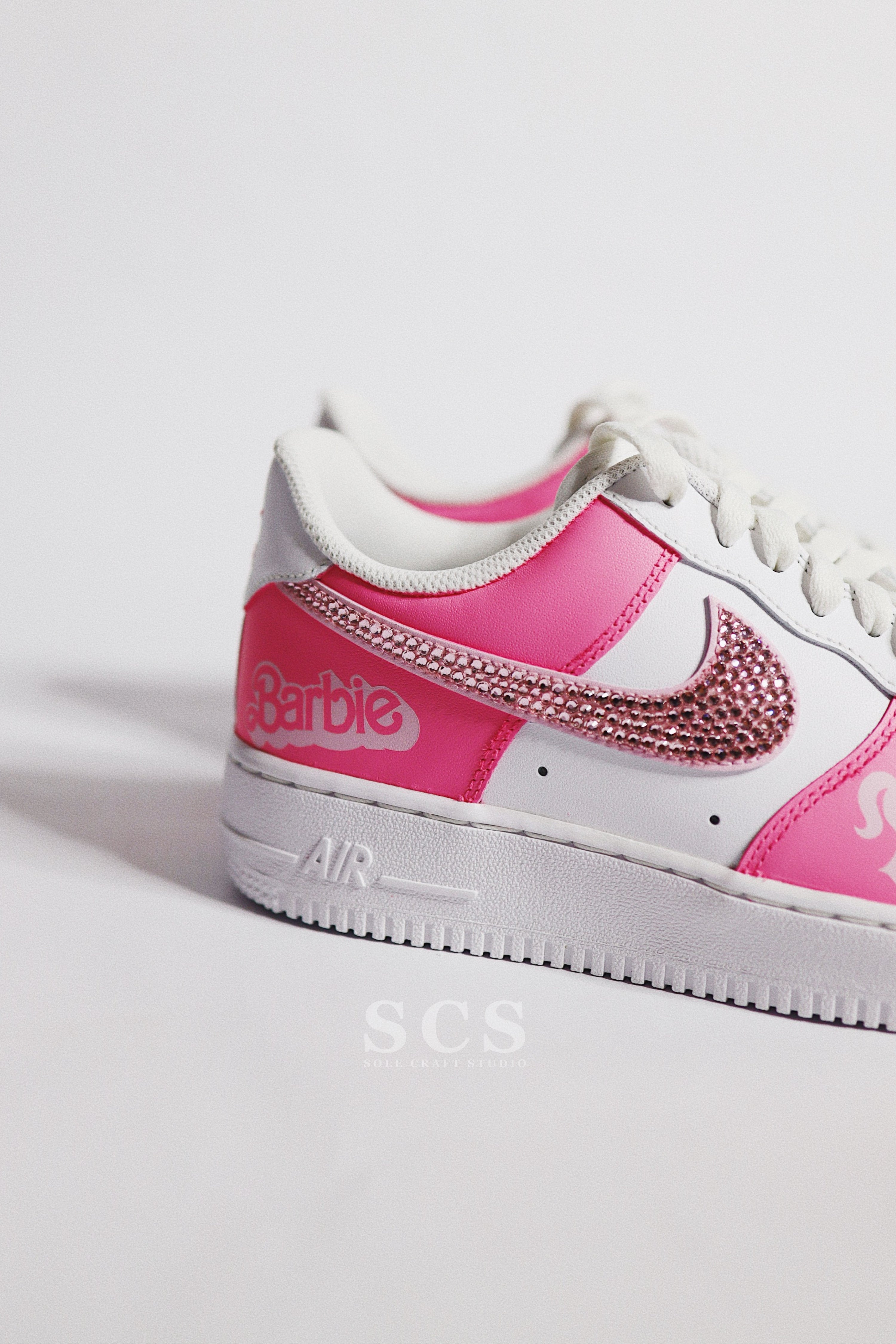 Custom Pink Air Force 1 | Barbie Air Force 1 | solecraftstudio