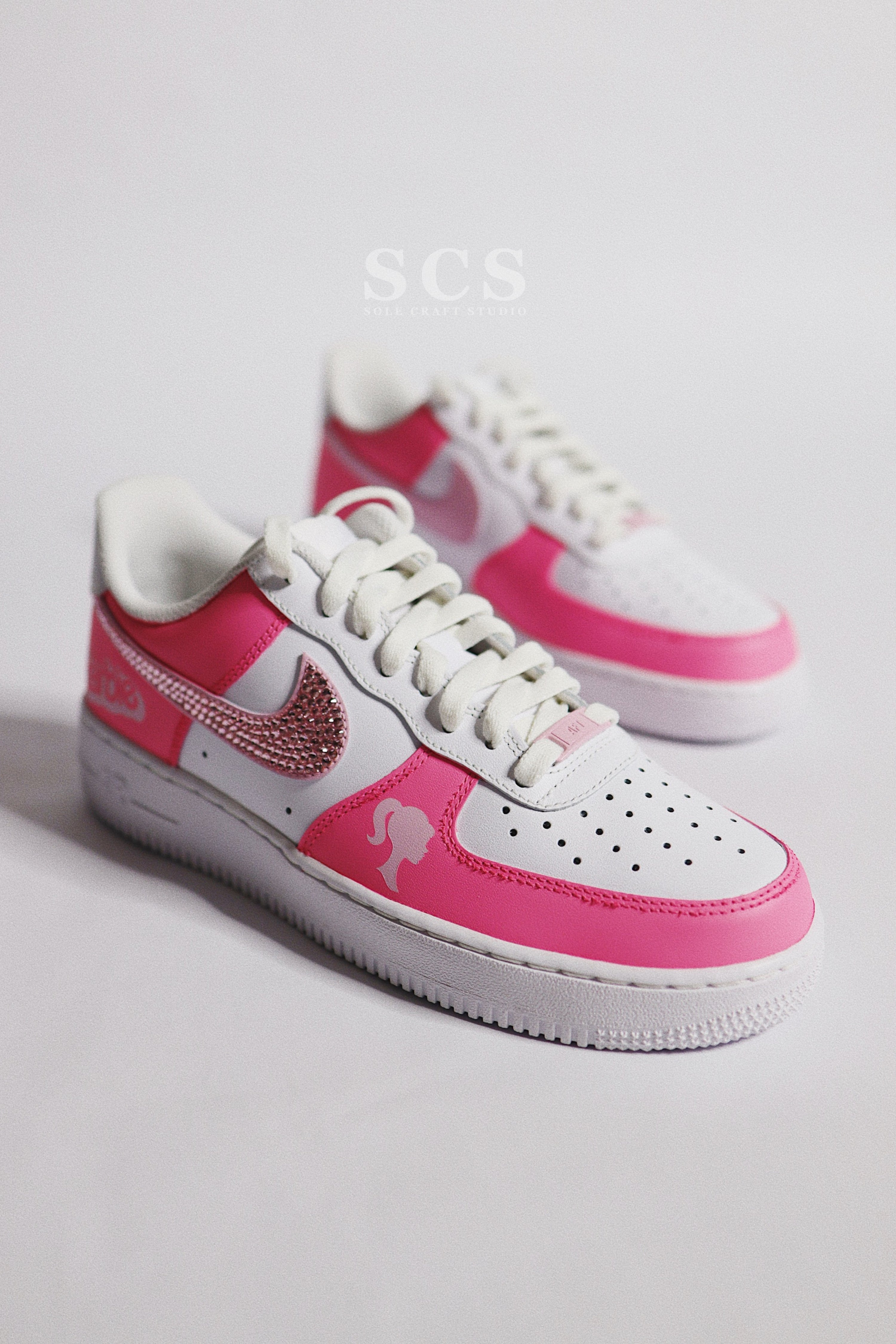 Custom Pink Air Force 1 | Barbie Air Force 1 | solecraftstudio