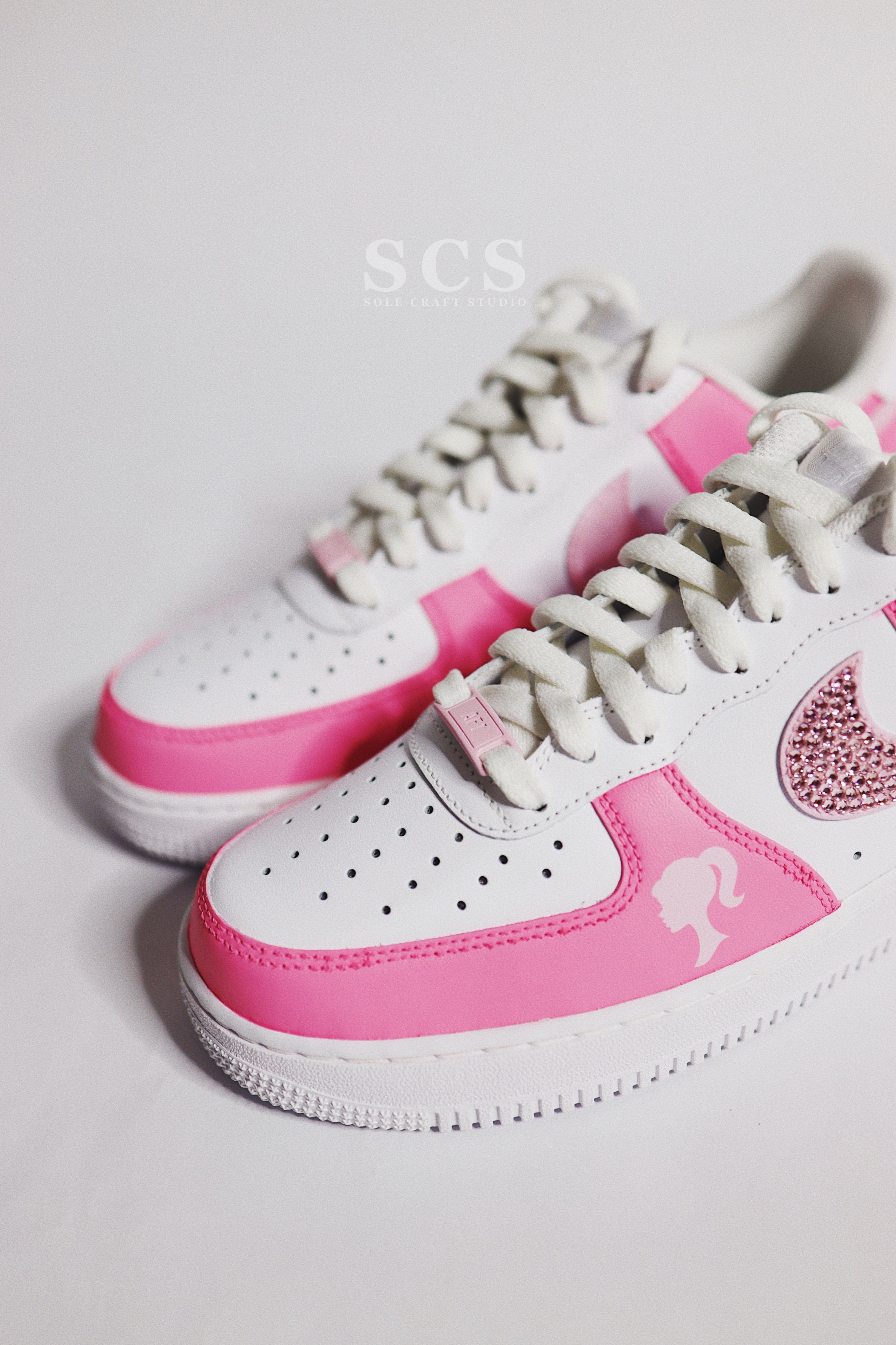 Custom Pink Air Force 1 | Barbie Air Force 1 | solecraftstudio