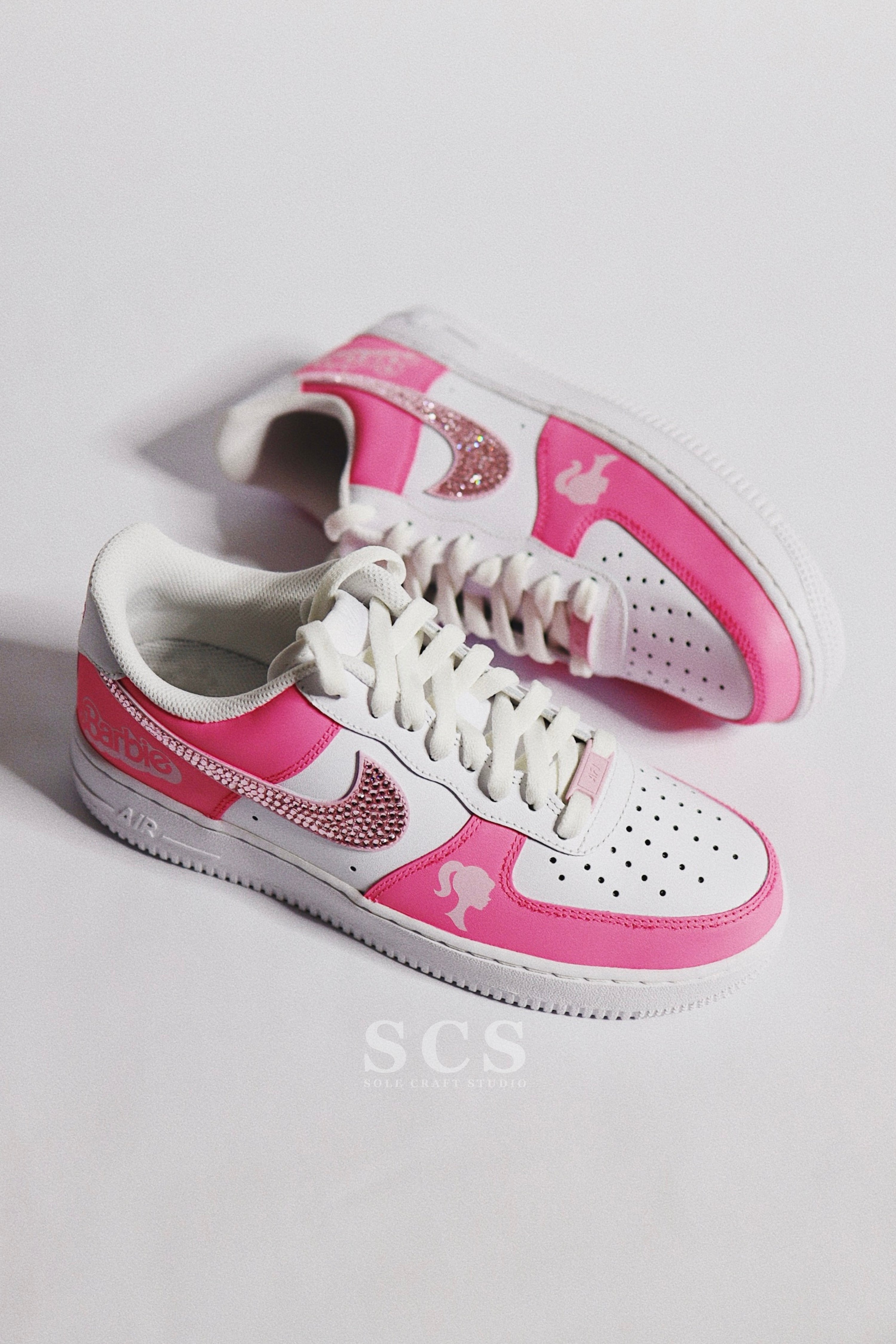 Custom Pink Air Force 1 | Barbie Air Force 1 | solecraftstudio