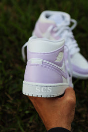 Lilac Air Jordan 1 | White and Purple Jordans | solecraftstudio