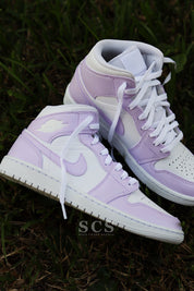 Lilac Air Jordan 1 | White and Purple Jordans | solecraftstudio
