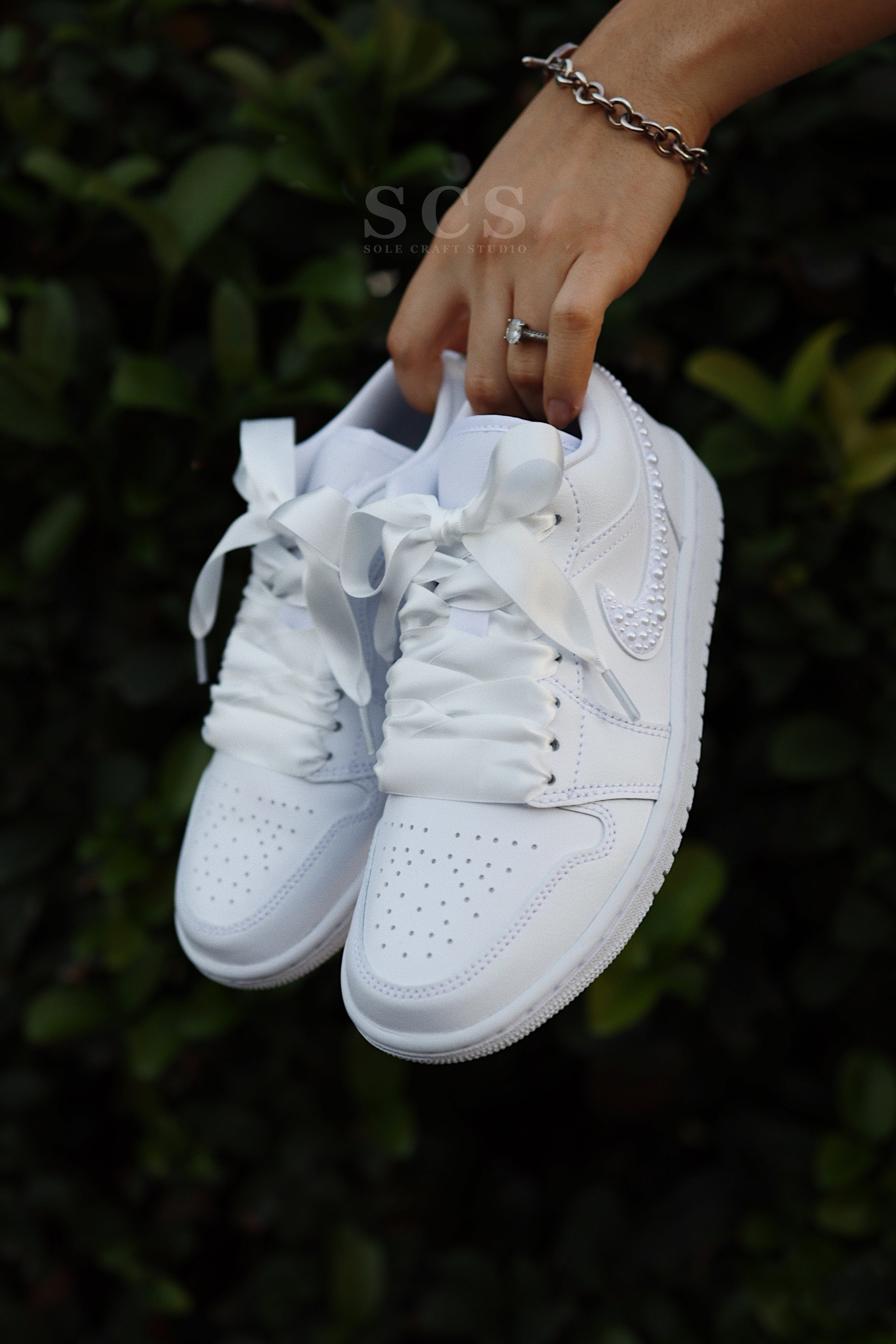 Personalized Wedding Sneakers | Bridal Air Jordan 1 | solecraftstudio