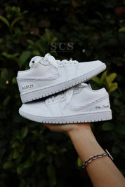 Personalized Wedding Sneakers | Bridal Air Jordan 1 | solecraftstudio