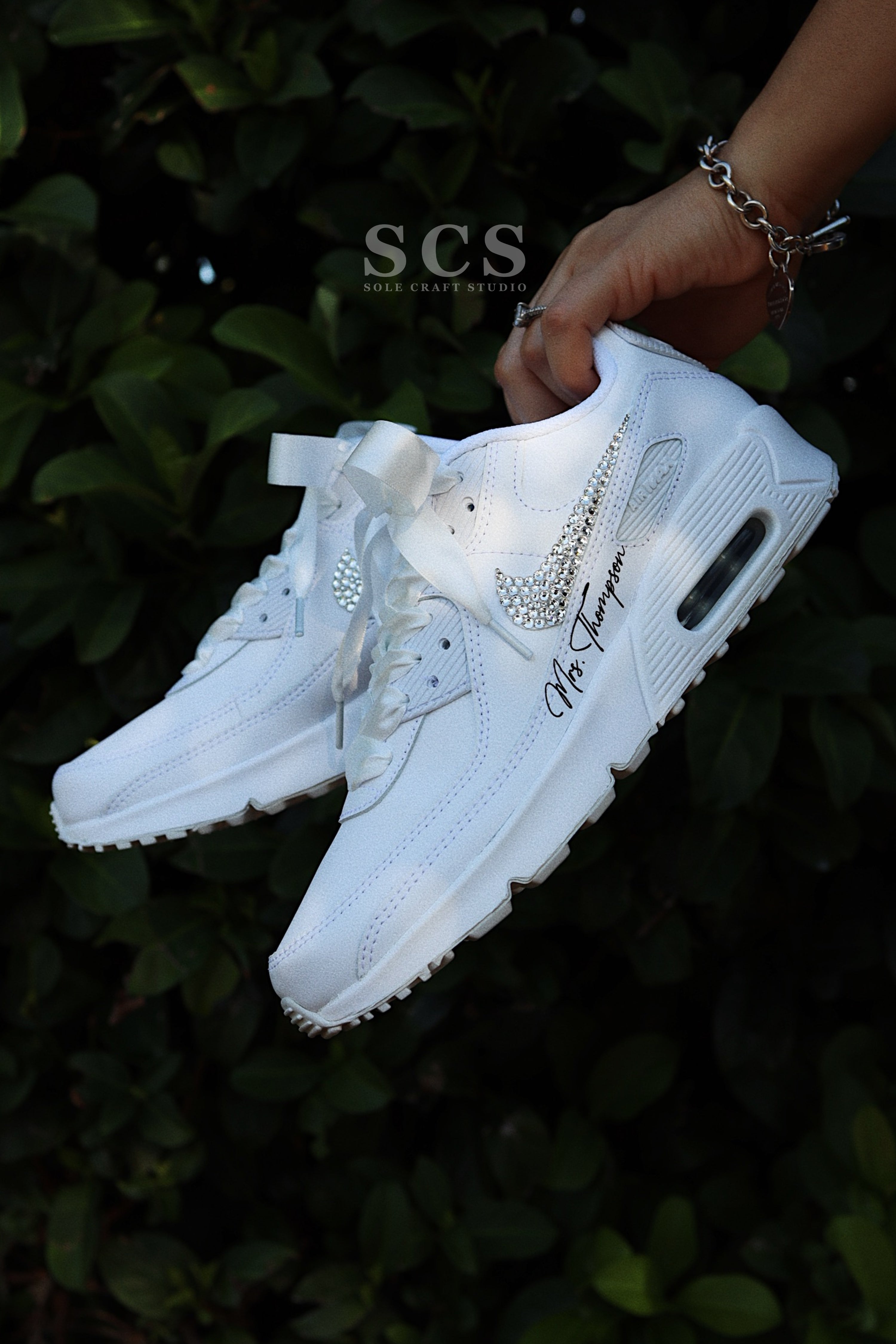 Nike Bridal Sneakers | Air Max 90 Shoes | solecraftstudio