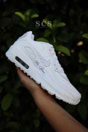 Bridal Sneakers for Wedding | Air Max 90 White | solecraftstudio