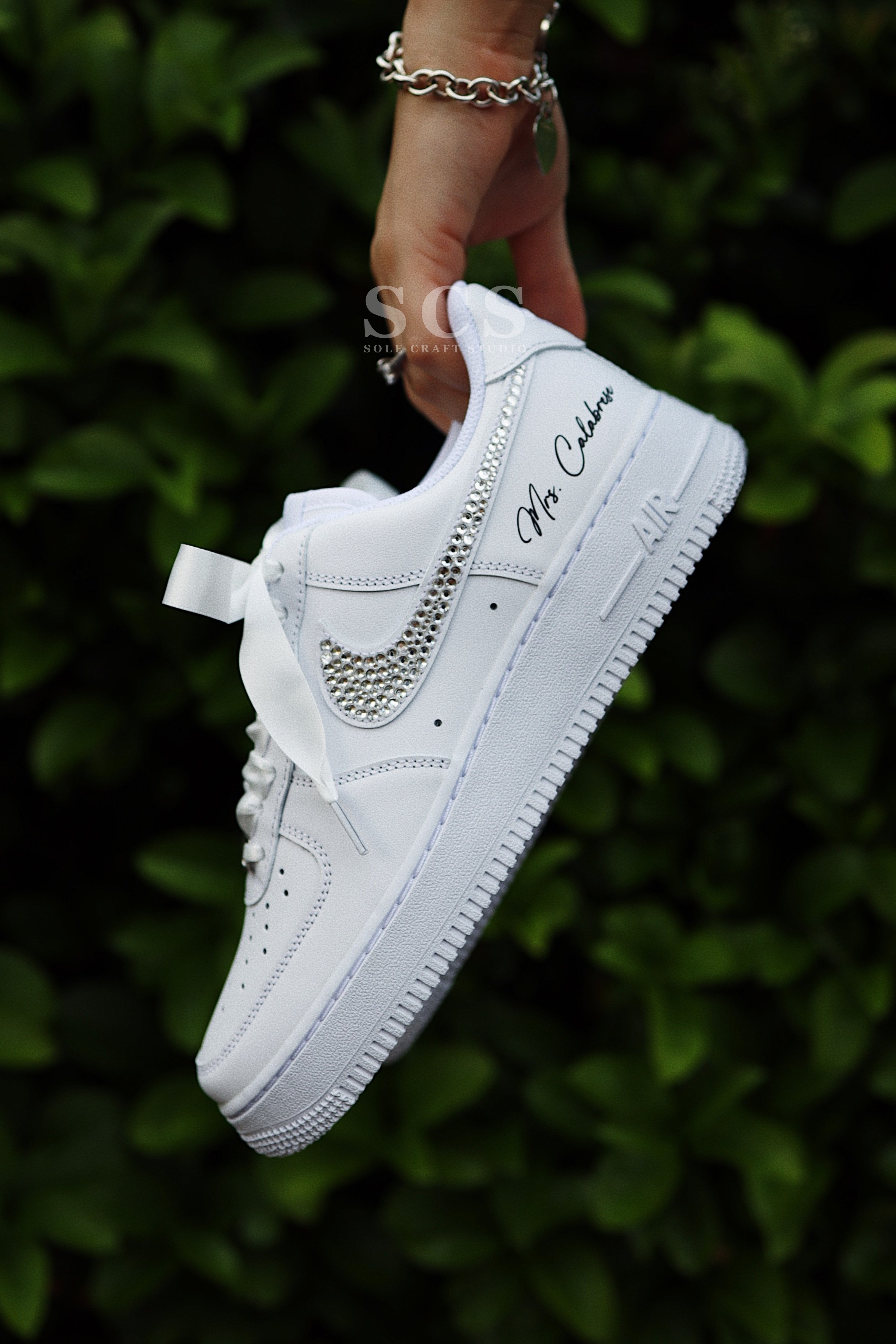 Wedding Shoes - AF1 Crystals | Bridal Sneakers | solecraftstudio