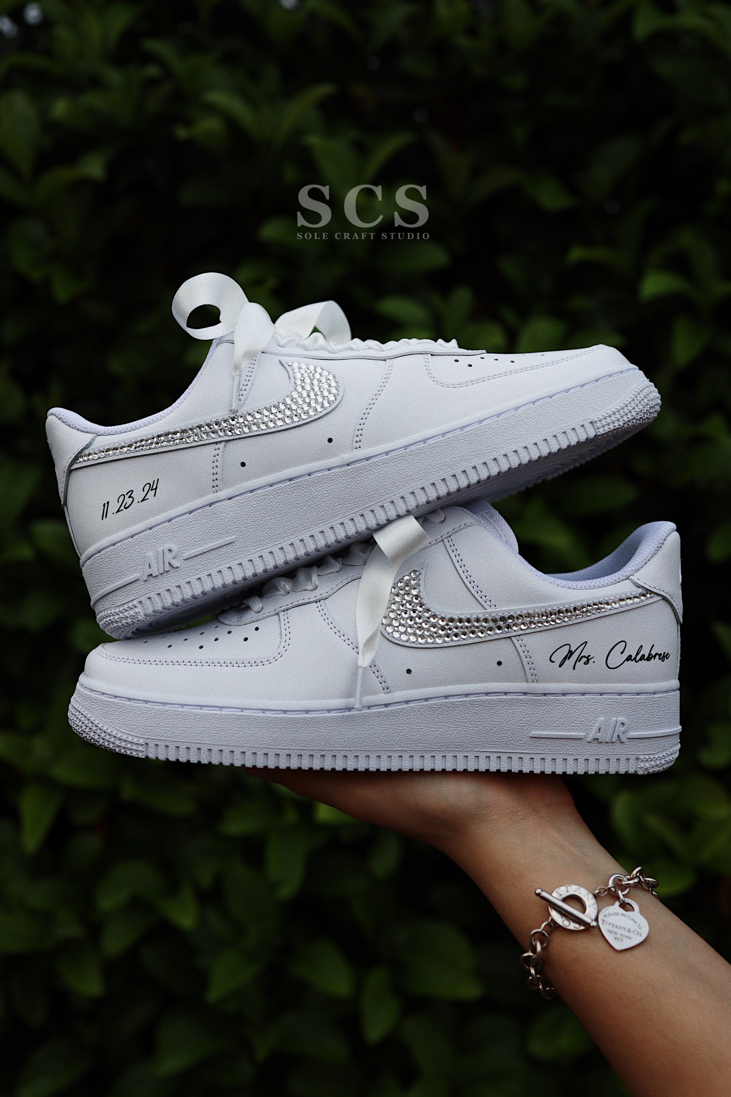 Wedding Shoes - AF1 Crystals | Bridal Sneakers | solecraftstudio