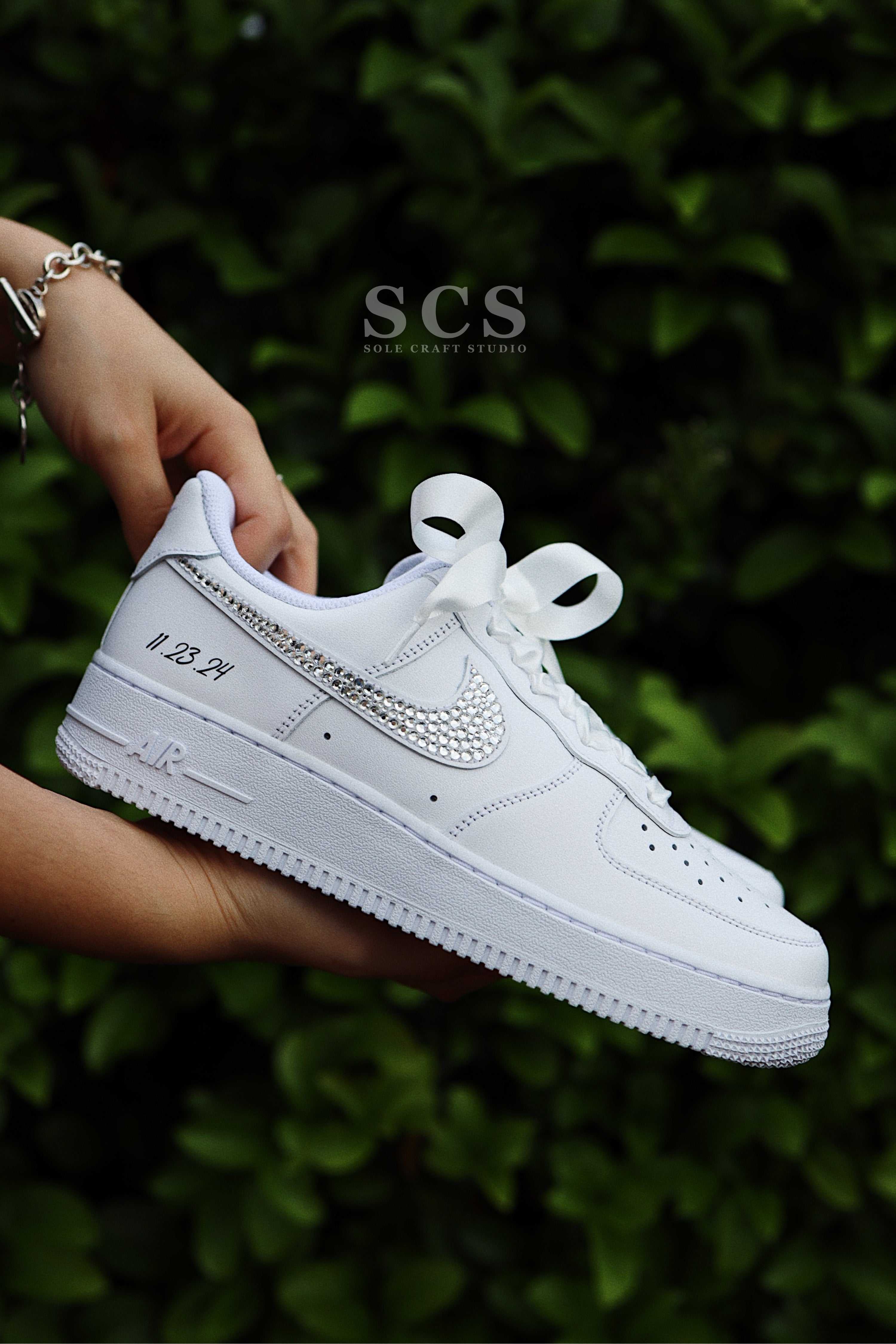Wedding Shoes - AF1 Crystals | Bridal Sneakers | solecraftstudio