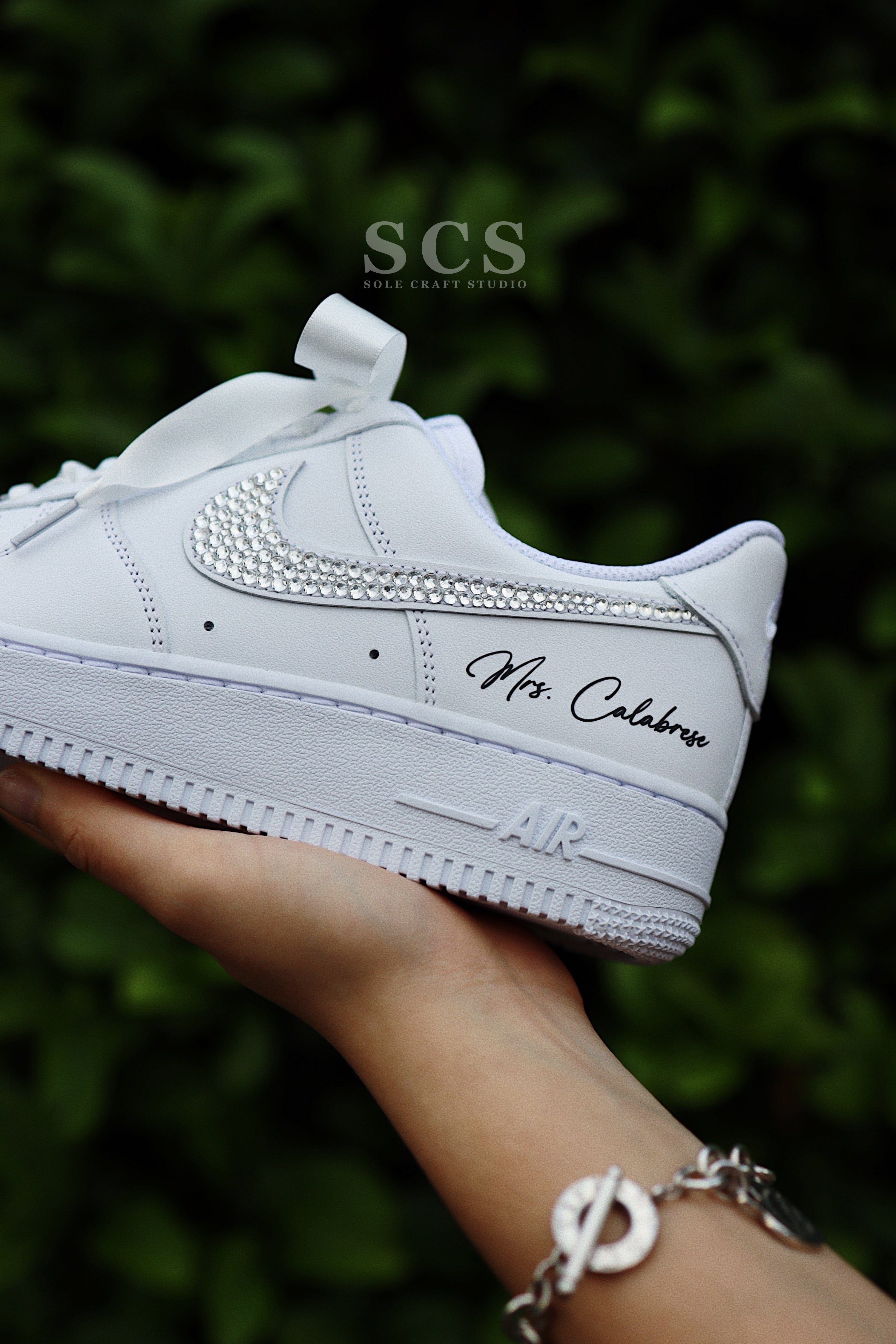 Wedding Shoes - AF1 Crystals | Bridal Sneakers | solecraftstudio