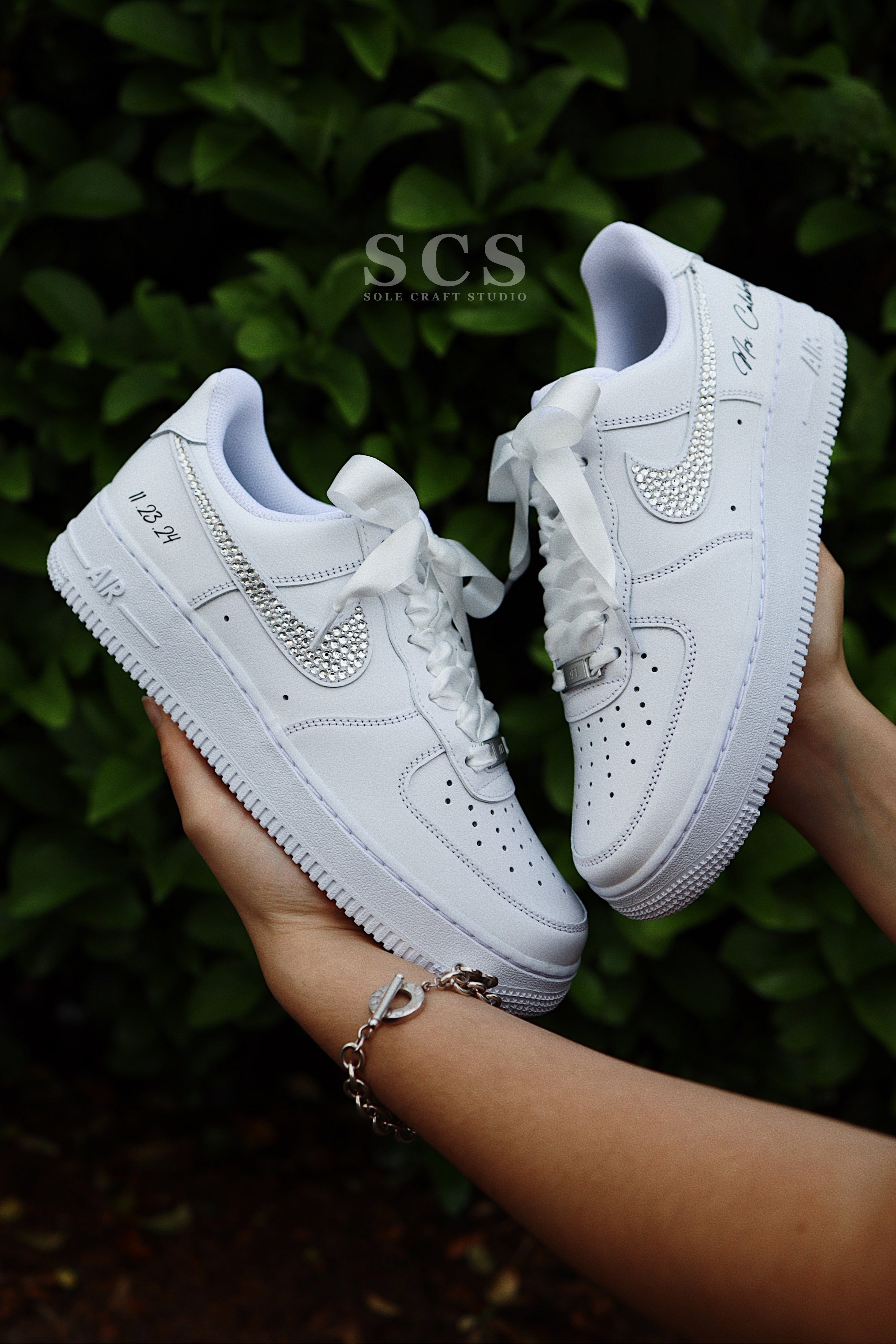 Wedding Shoes - AF1 Crystals | Bridal Sneakers | solecraftstudio