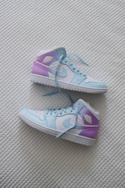 Pastel Color Nike Shoes | Purple and Blue Jordans | solecraftstudio