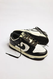 Aged Dunk Low Panda "Cooked" Black Cream Beige AF1 Custom Sneakers Unisex