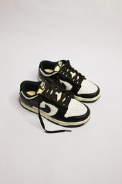 Aged Dunk Low Panda "Cooked" Black Cream Beige AF1 Custom Sneakers Unisex