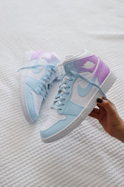 Pastel Color Nike Shoes | Purple and Blue Jordans | solecraftstudio