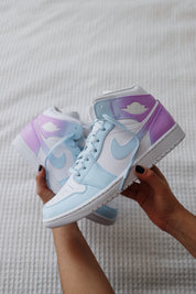 Pastel Color Nike Shoes | Purple and Blue Jordans | solecraftstudio