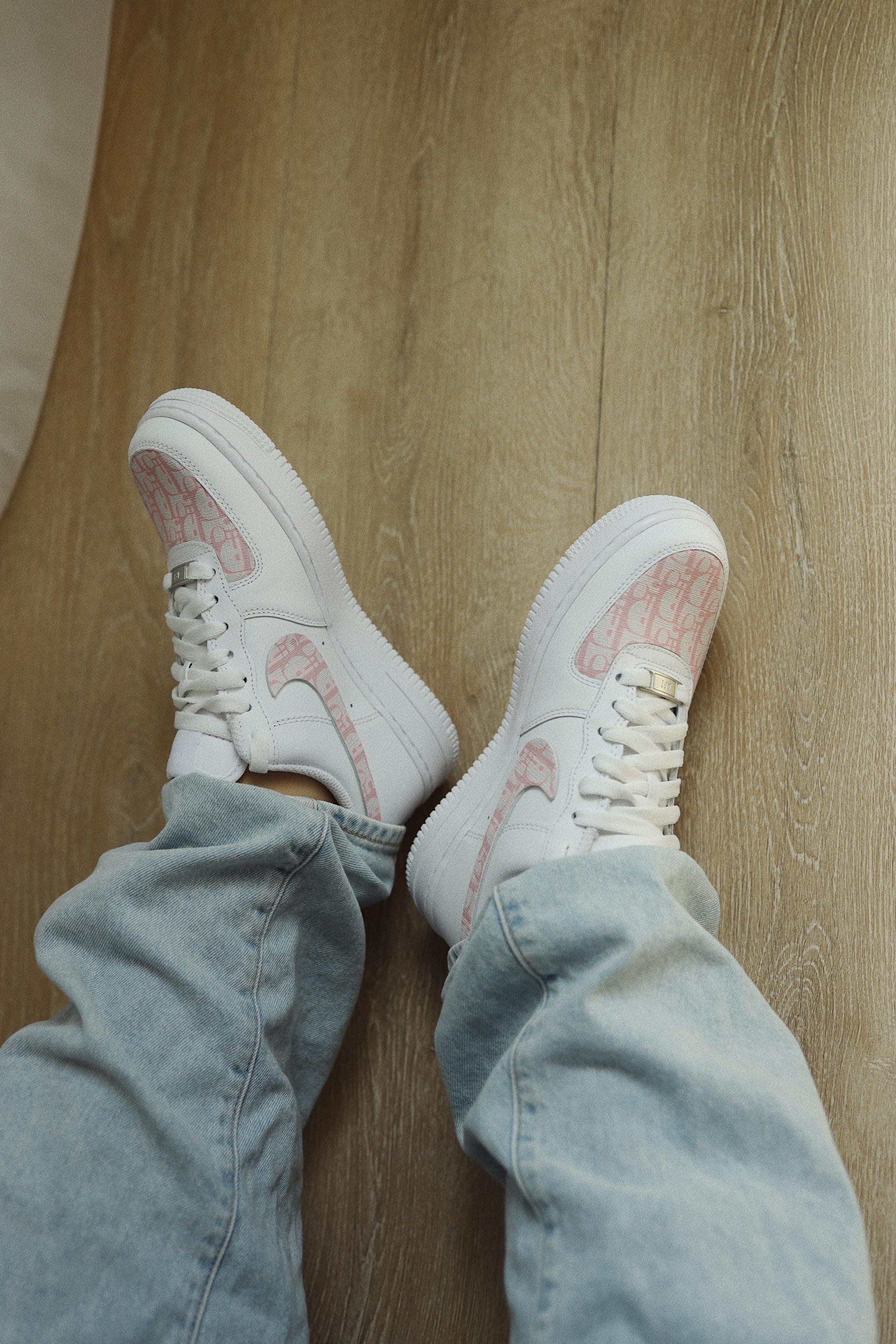 D1 Mono Air Force 1 Low Blush Pink AF1 Custom Sneakers Unisex