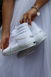 White Wedding Shoes | High Top Shoes | solecraftstudio