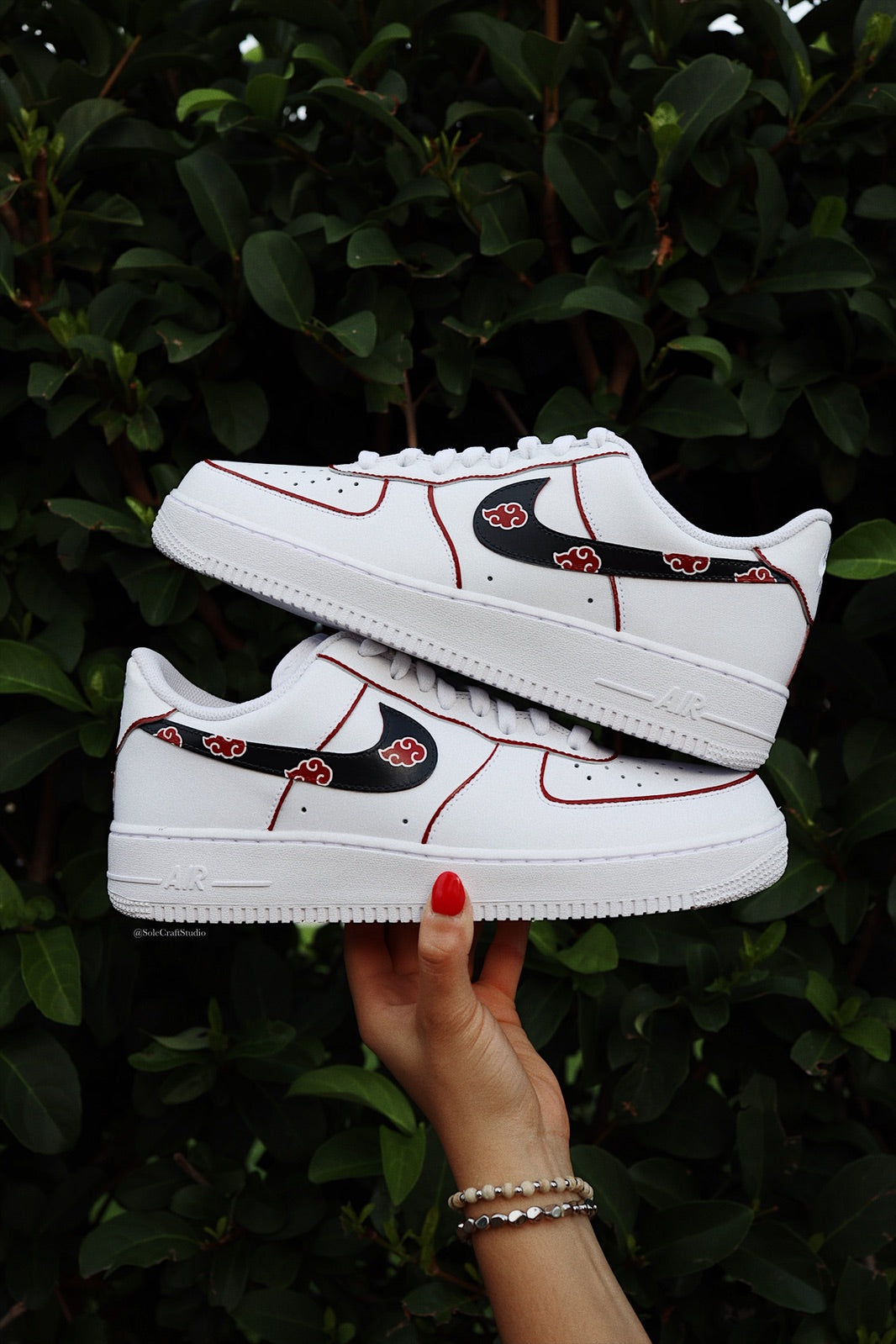 Air Force 1 Painted | Custom Akatsuki Sneakers | solecraftstudio