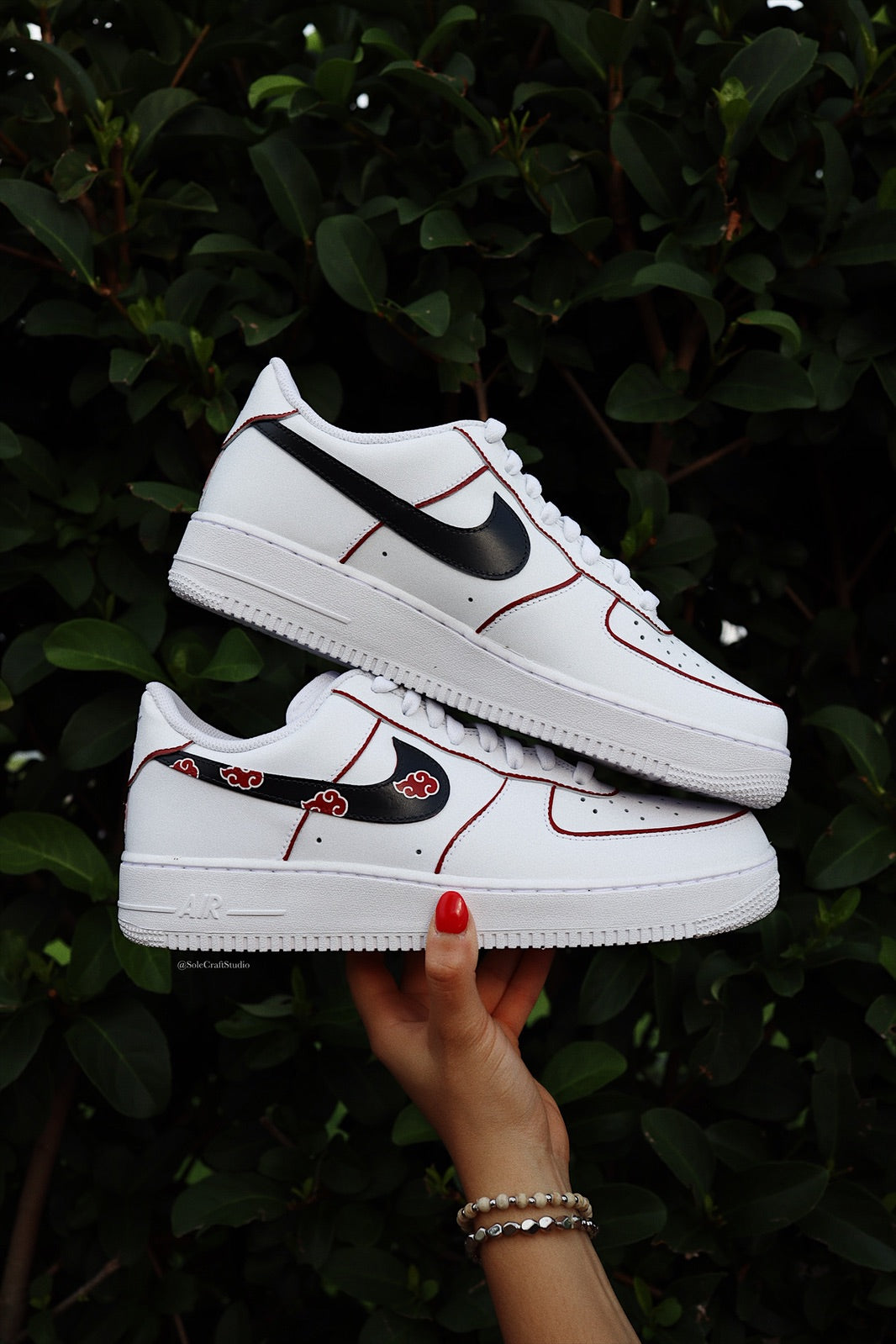 Air Force 1 Painted | Custom Akatsuki Sneakers | solecraftstudio