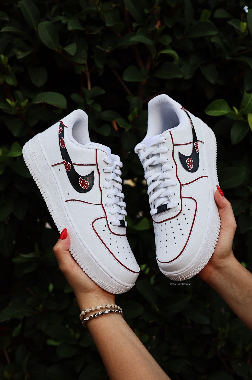 Air Force 1 Painted | Custom Akatsuki Sneakers | solecraftstudio