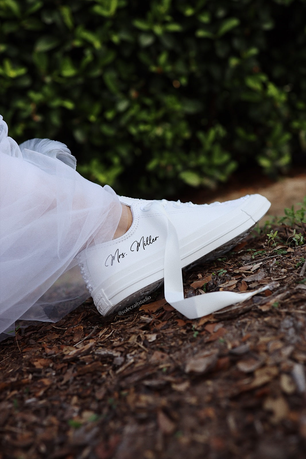 White Wedding Sneakers | Low Top Shoes | solecraftstudio