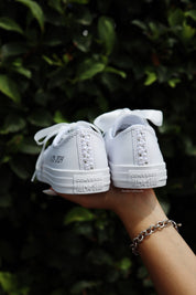 White Wedding Sneakers | Low Top Shoes | solecraftstudio