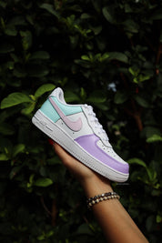 Air Force 1 Low Custom Kids Shoes Pink Lavender Mint Hand Painted AF1 Sneakers