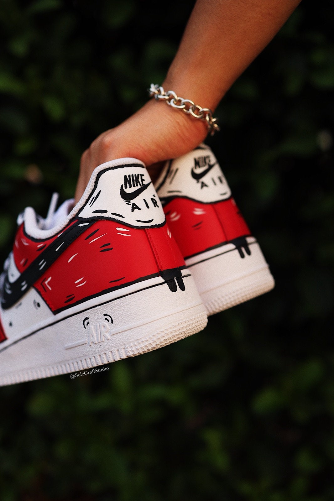 Air Force 1 Sneakers | Cartoon Drip Painted Sneakers | solecraftstudio