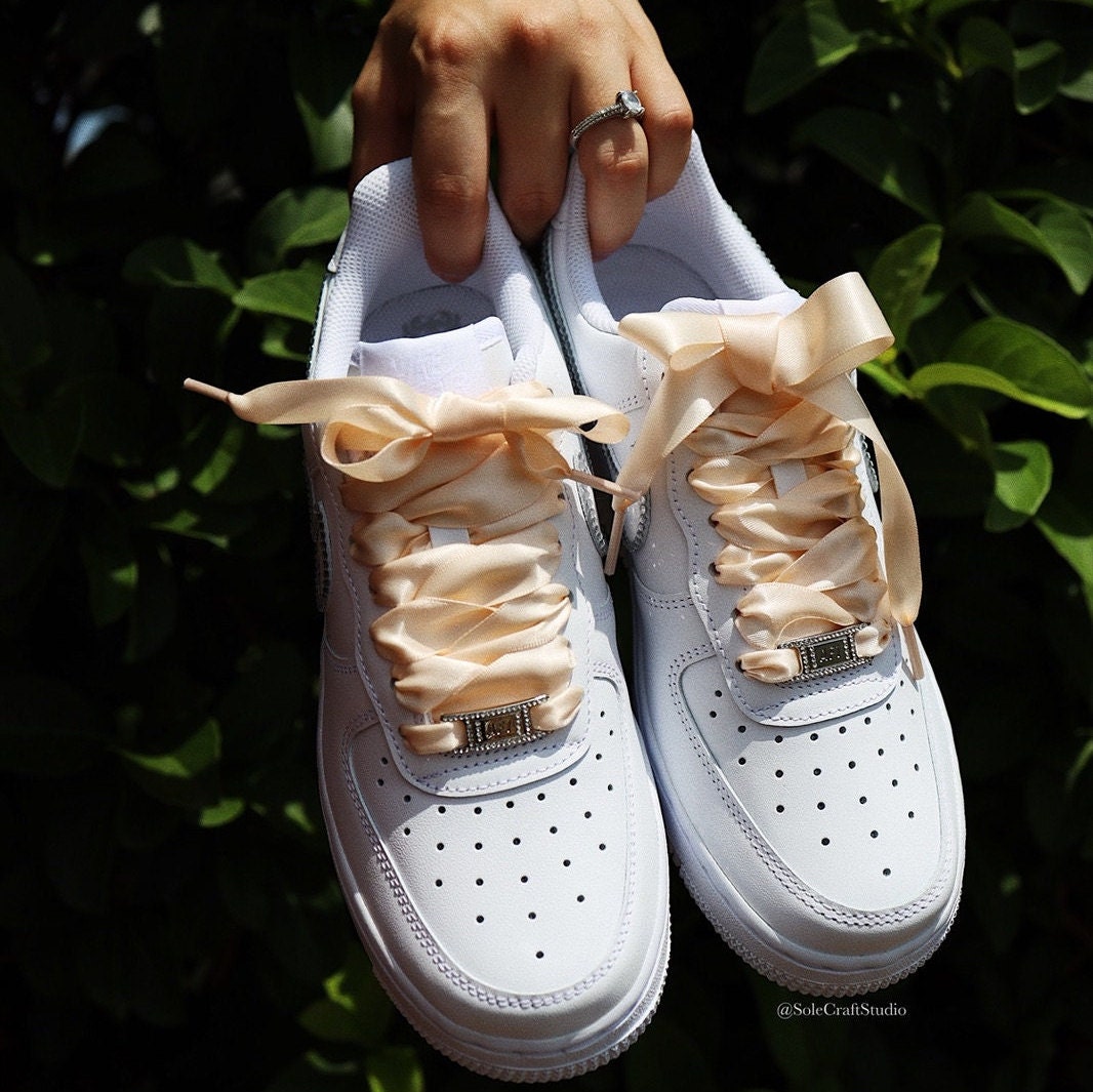 Wedding Sneakers for Bride | Custom Air Force 1 | solecraftstudio