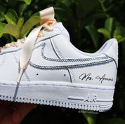 Wedding Sneakers for Bride | Custom Air Force 1 | solecraftstudio
