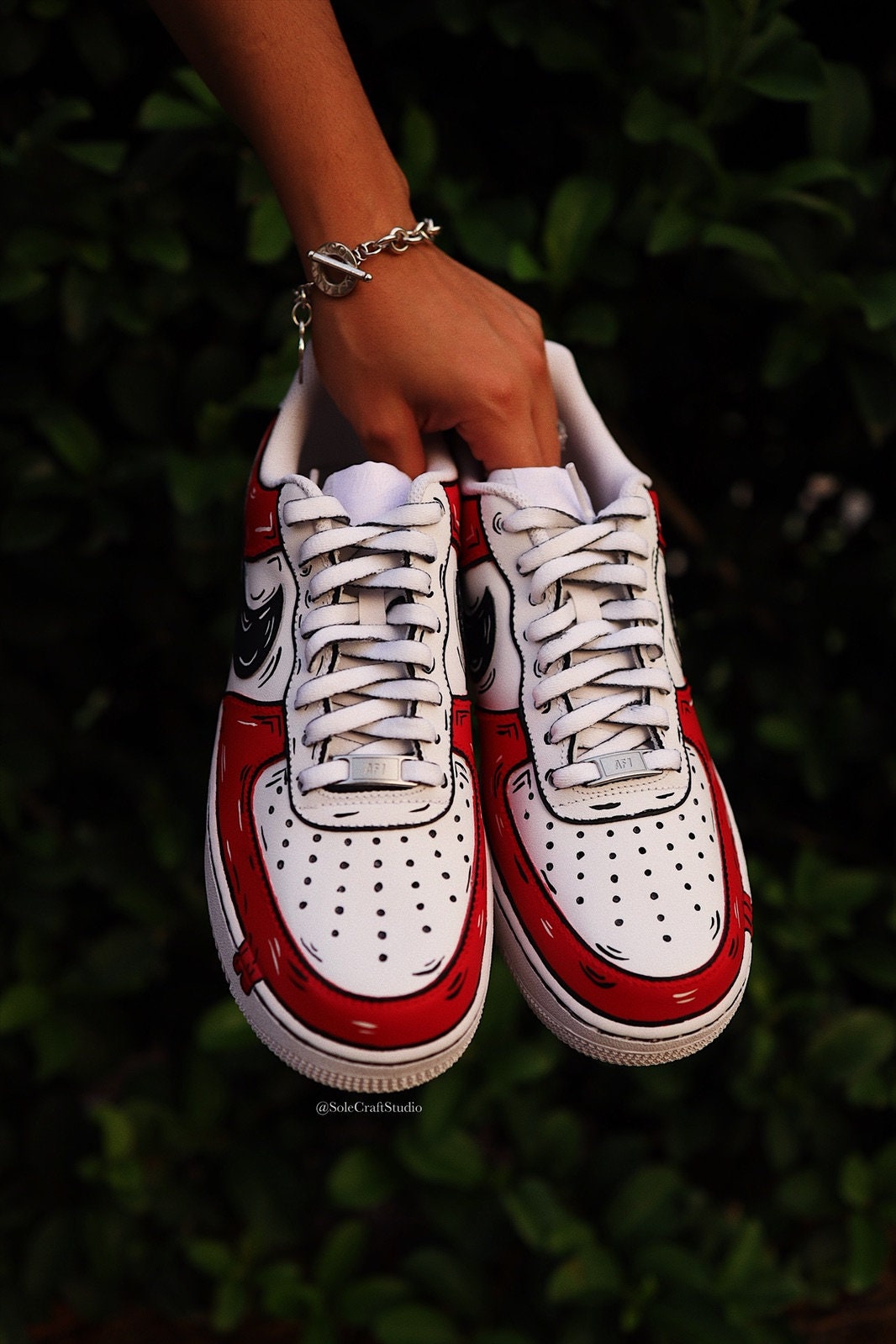 Air Force 1 Sneakers | Cartoon Drip Painted Sneakers | solecraftstudio