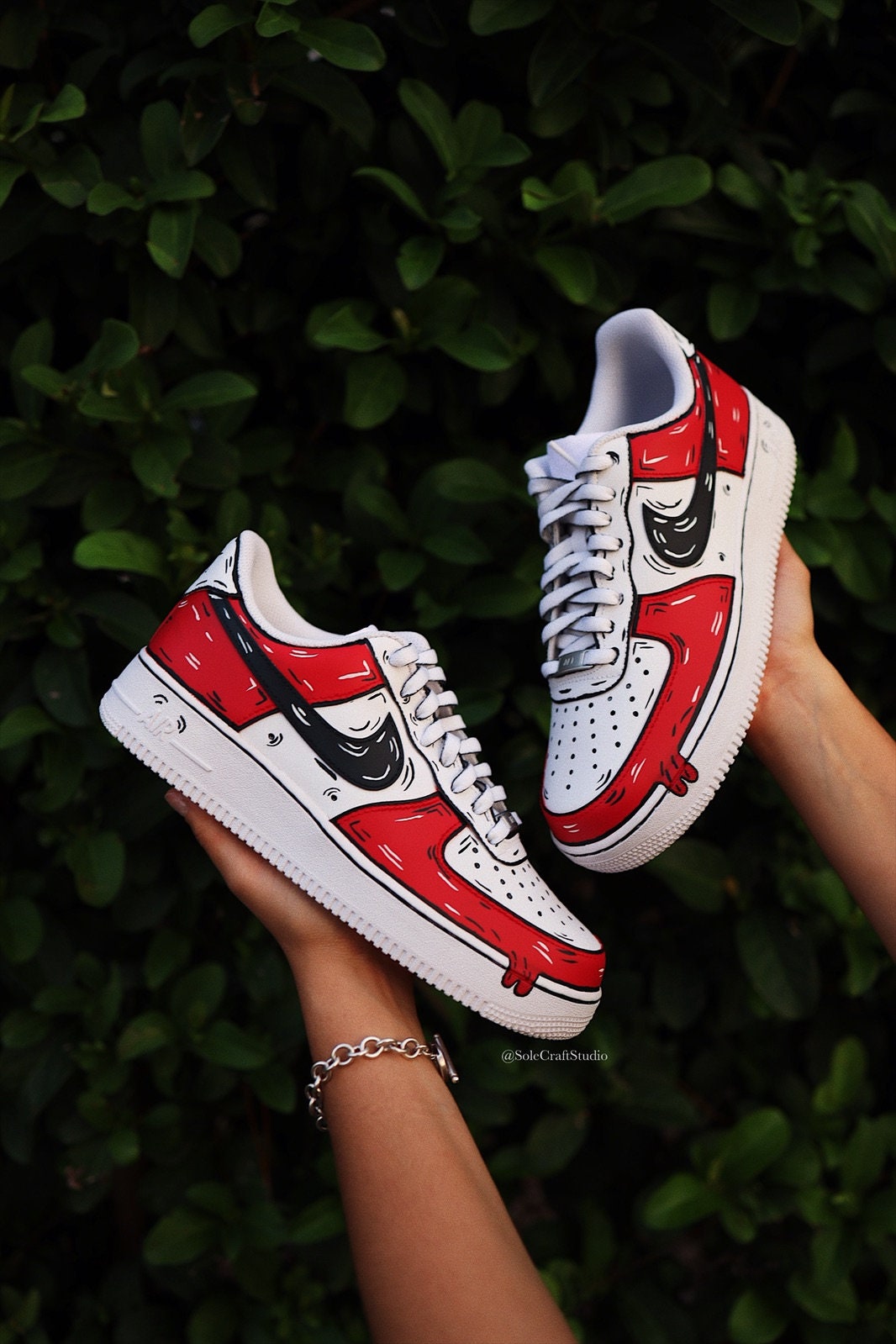 Air Force 1 Sneakers | Cartoon Drip Painted Sneakers | solecraftstudio