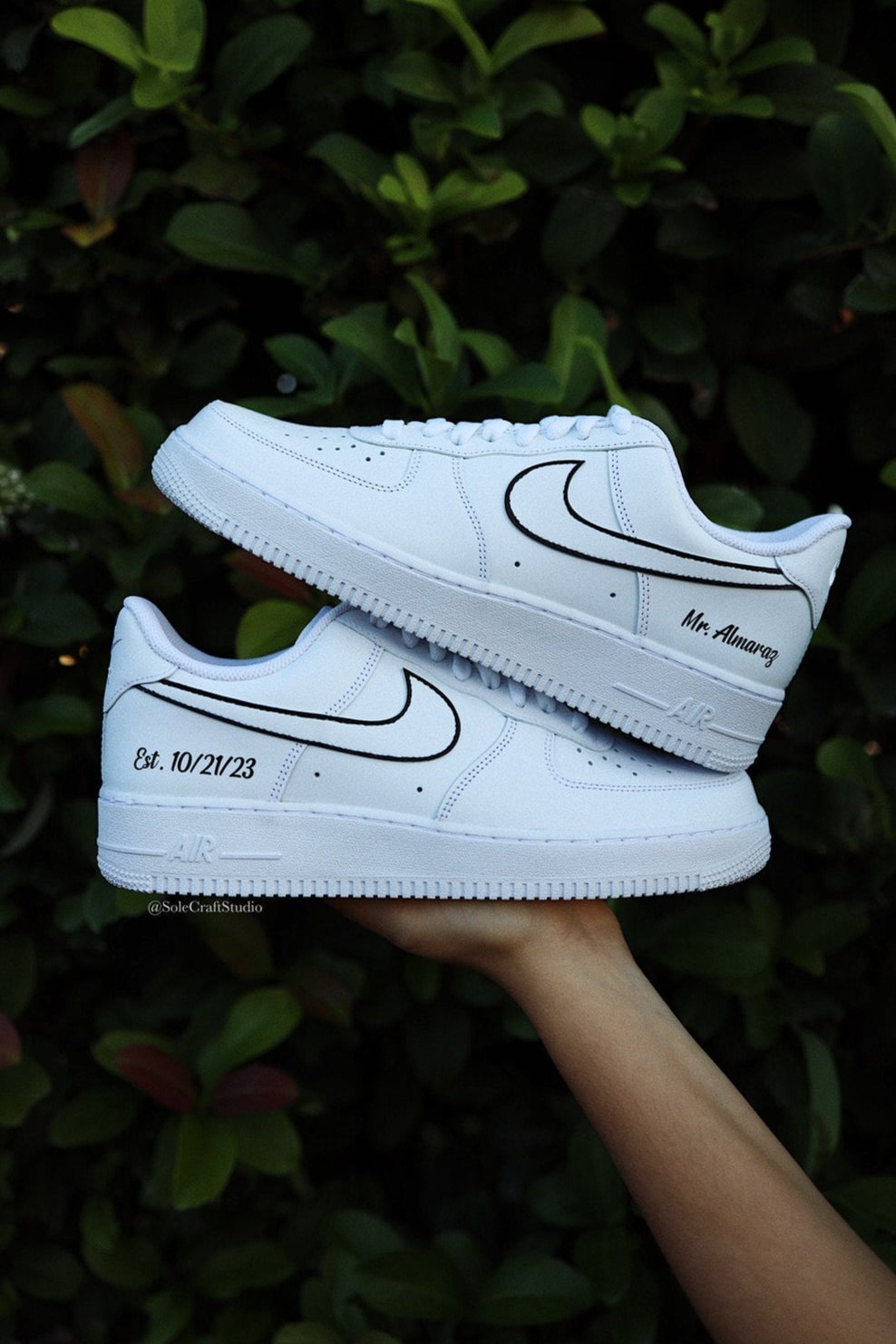 Wedding Sneakers for Groom | Air Force 1 White | solecraftstudio
